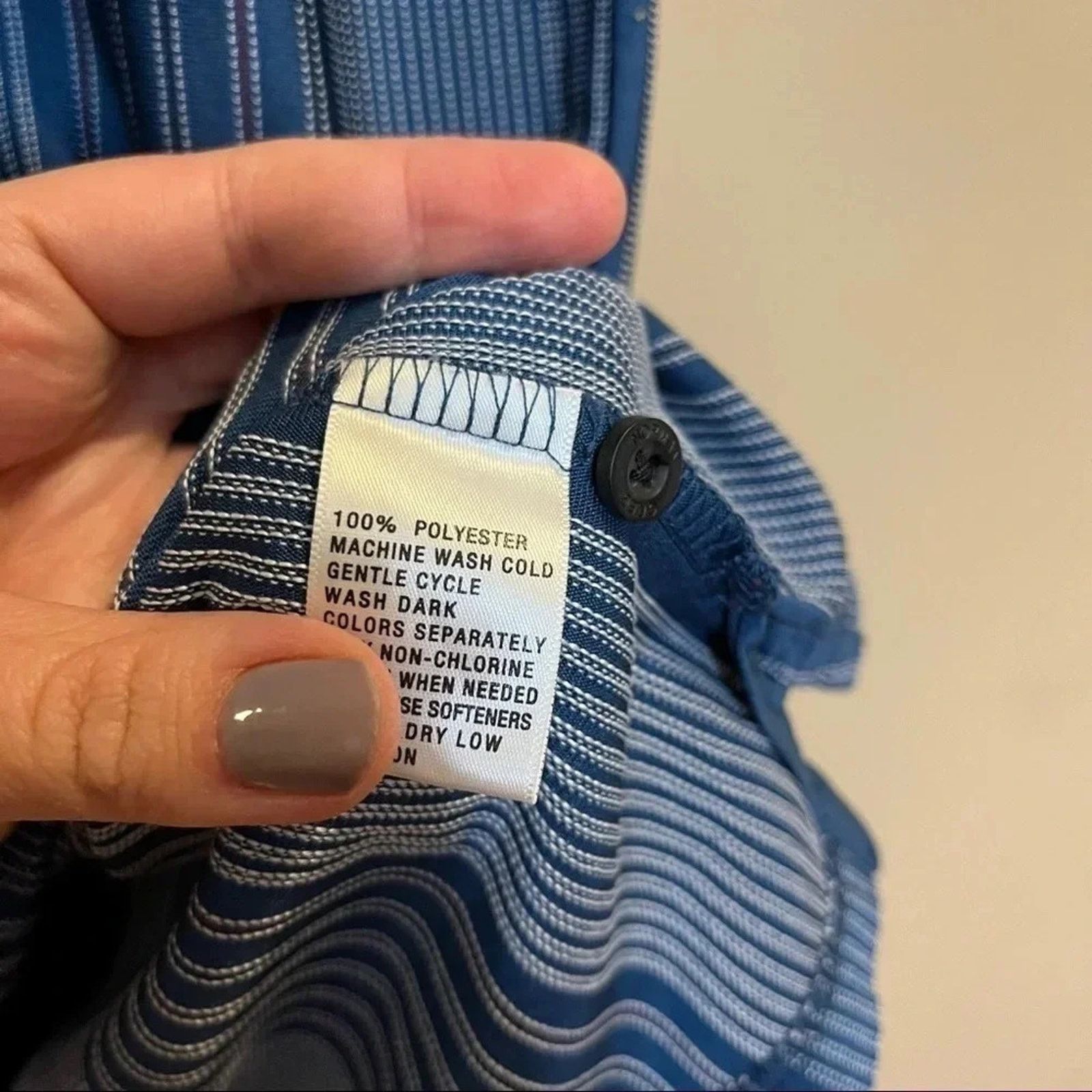 Greg Norman Greg Norman Golf Polo Men's 2XL Play Dry Grey Blue Striped Size US XXL / EU 58 / 5 - 8 Thumbnail
