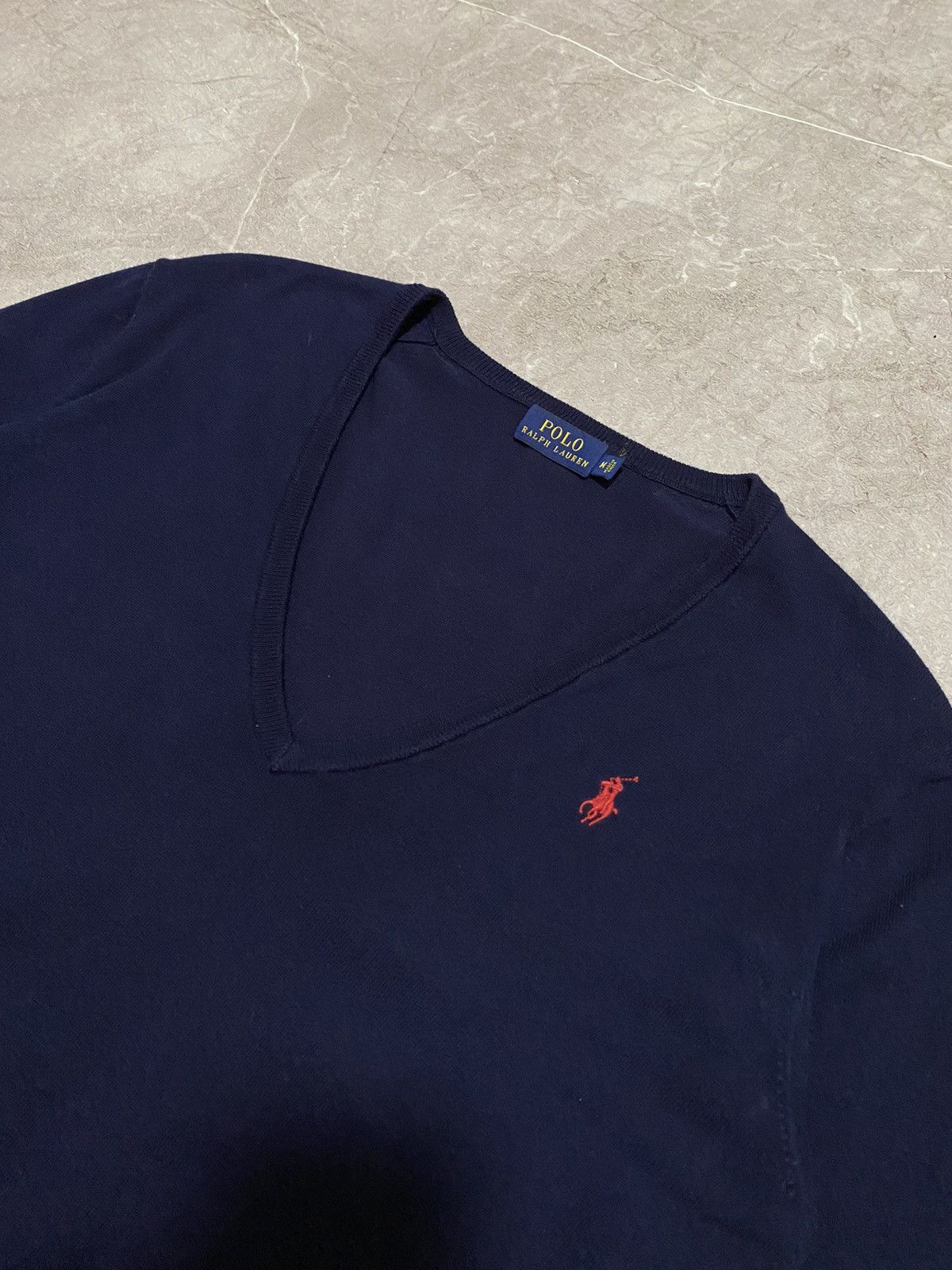 Polo Ralph Lauren Rare Y2K Polo Ralph Lauren V-Neck Nylon Sweater Retro Hype Size M / US 6-8 / IT 42-44 - 4 Thumbnail