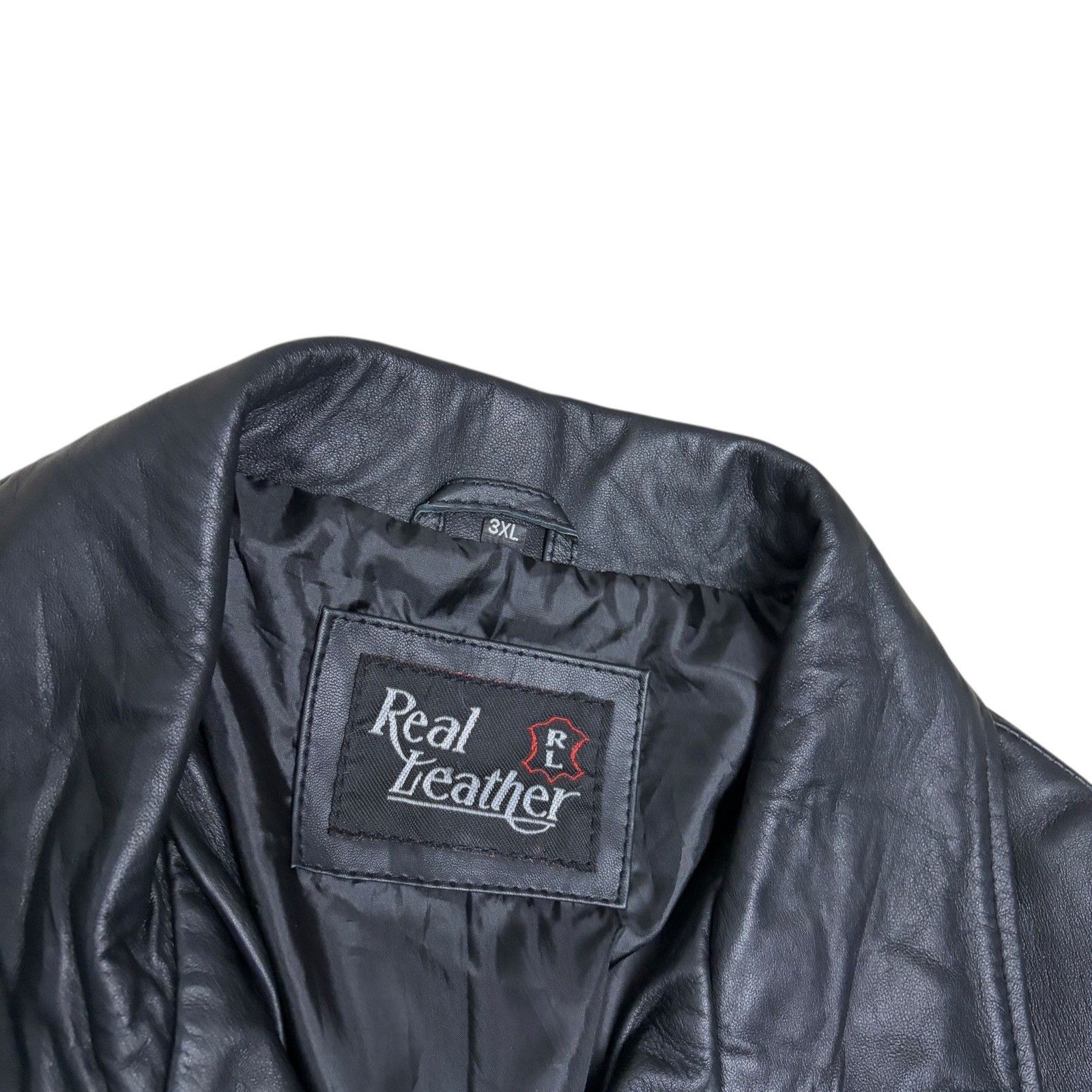 Other REAL LEATHER Vintage Y2K Duster Retro Jacket Coat Mens 3XL Size US XXL / EU 58 / 5 - 4 Thumbnail
