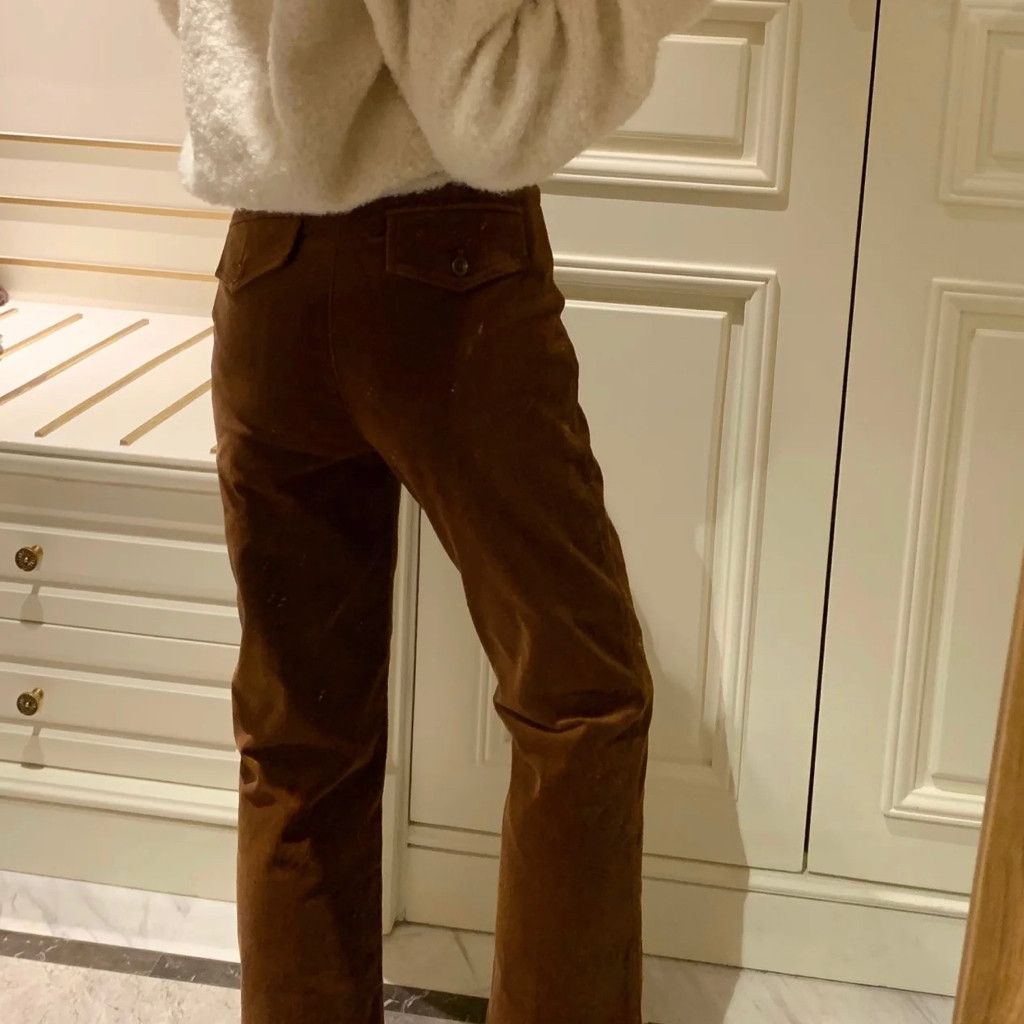 Zara The Barnett Brown Corduroy Pants Size 27" / US 4 / IT 40 - 2 Thumbnail