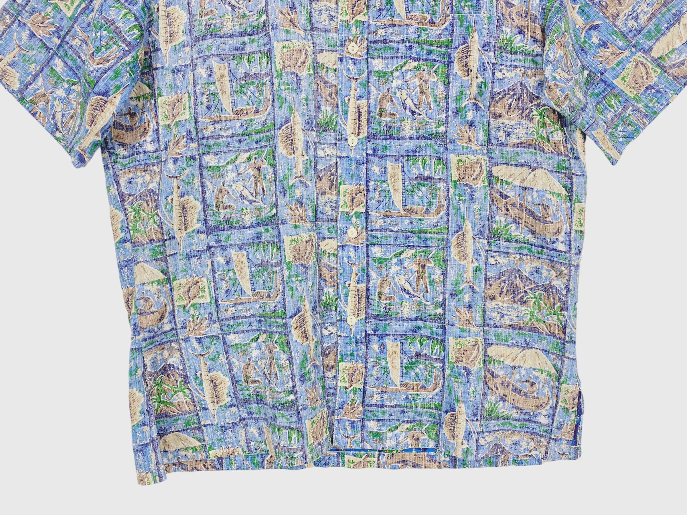 Vintage RJC Vintage Hawaiian Shirt - Floral Print Summer Aloha Shirt Size US S / EU 44-46 / 1 - 5 Thumbnail