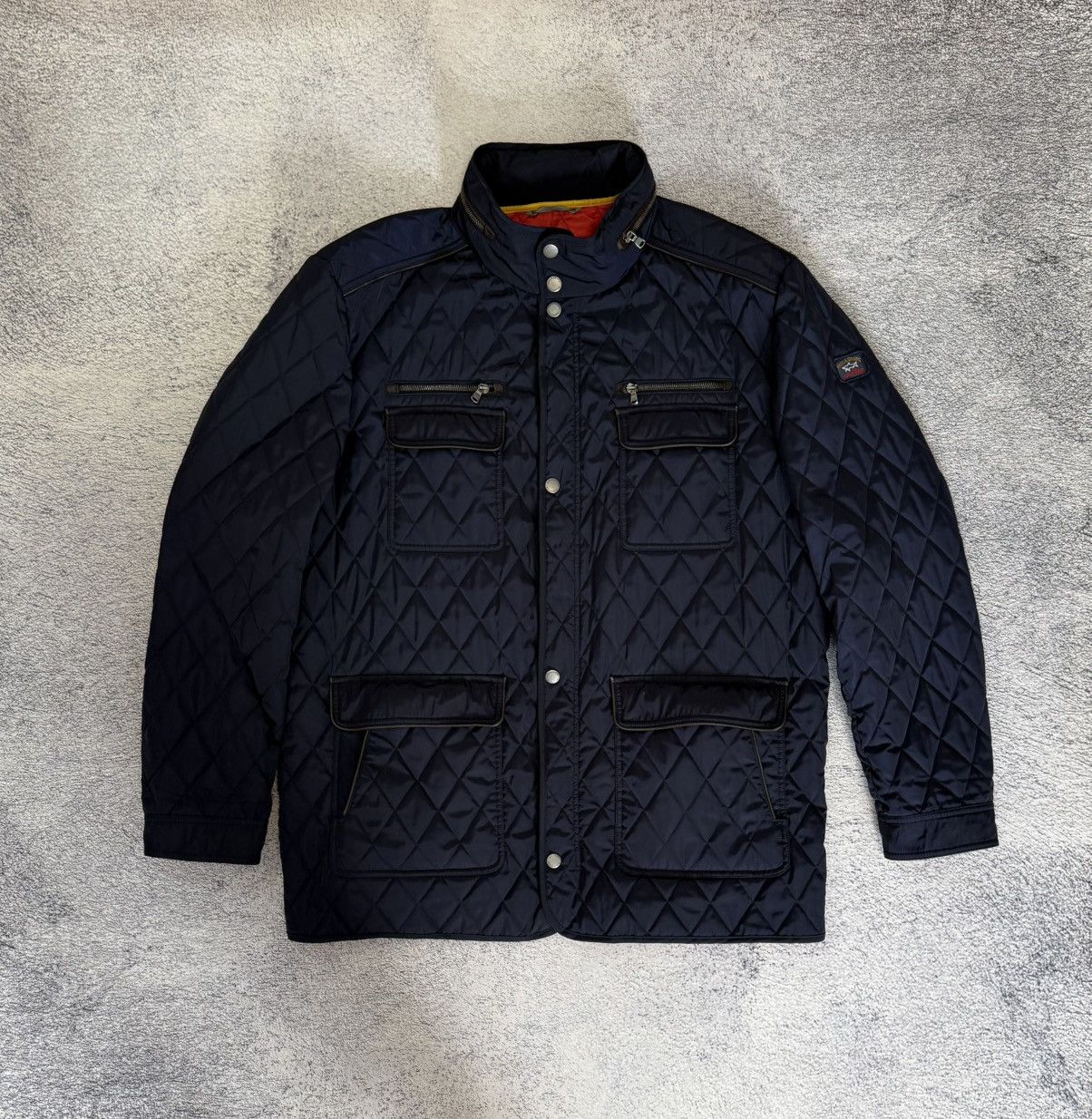 Paul & Shark Paul Shark Quilted Jacket Men 3XL Riri Zippers Lamb Leather Size US XXL / EU 58 / 5 - 2 Thumbnail