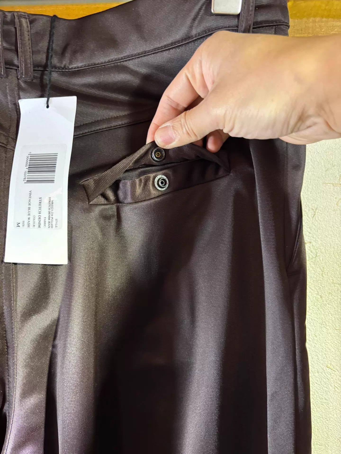 Martine Rose Martine Rose New Wide Leg Dark Brown Shiny Trousers Size M Size US 32 / EU 48 - 7 Thumbnail