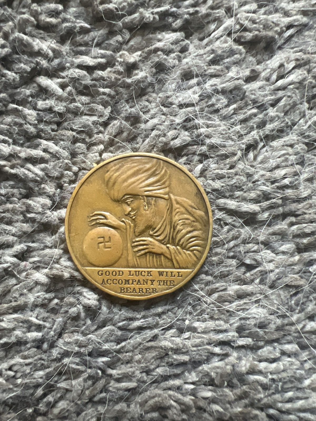 Vintage Good Luck Coin Size ONE SIZE - 1 Thumbnail