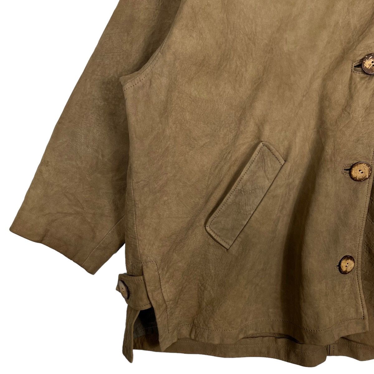 Vintage 🔥VINTAGE SYLVIE SCHIMMEL LEATHER COAT JACKET MADE IN FRANCE Size US L / EU 52-54 / 3 - 4 Thumbnail