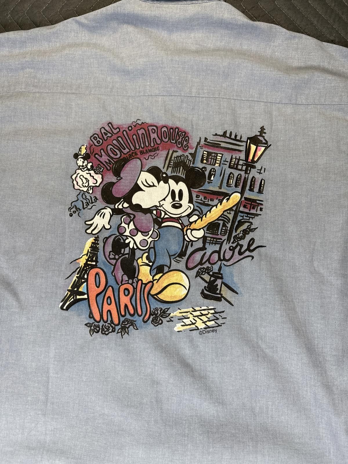 Disney Vintage Disney Mickey Co Button Up Short Sleeve Shirt Paris Size US M / EU 48-50 / 2 - 2 Thumbnail