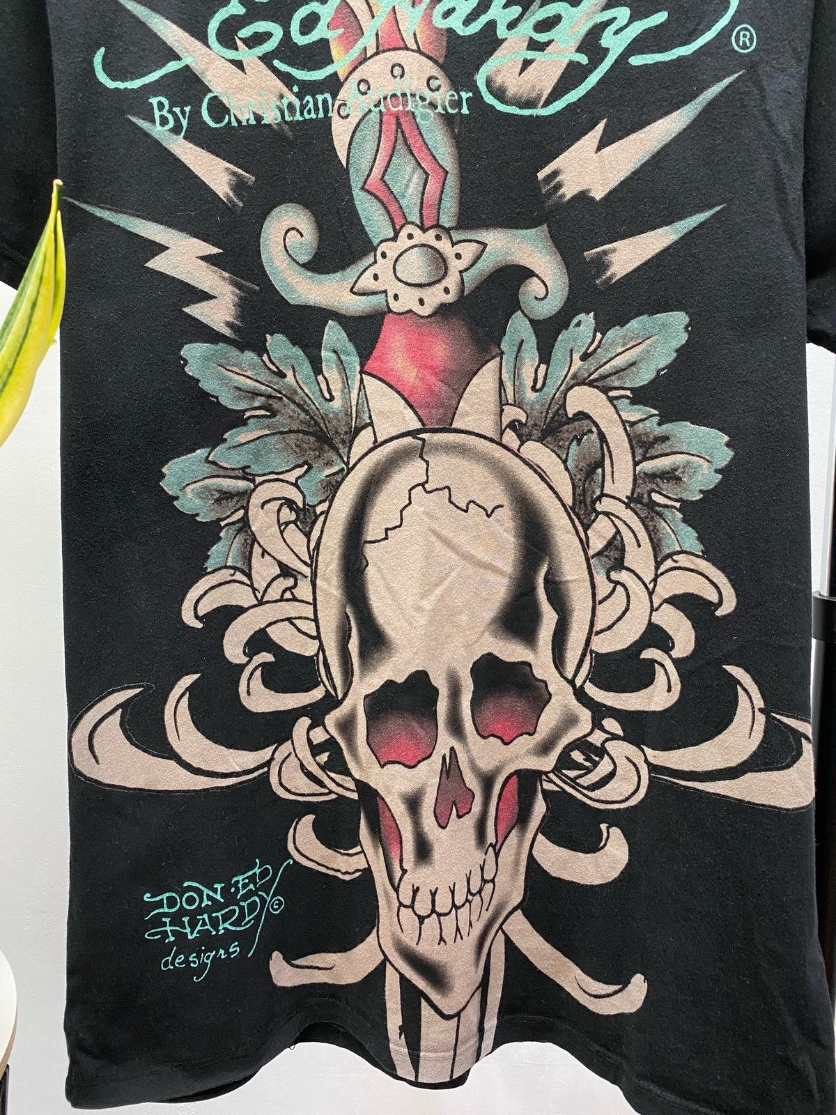 Christian Audigier Christian Audigier Crazy Y2K Ed Hardy Skull T-Shirt Vintage Size US L / EU 52-54 / 3 - 24 Thumbnail