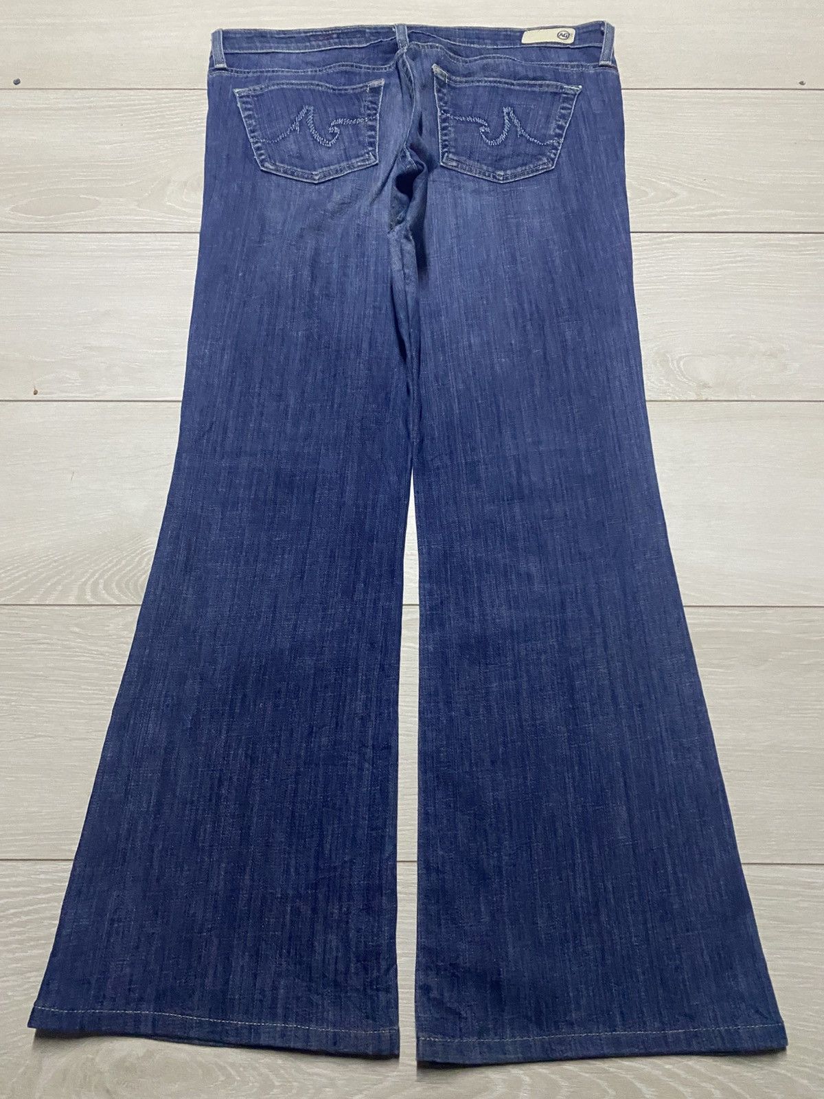 AG Adriano Goldschmied Vintage Adriano the Angle Blue Wash Flare Jeans Size US 35 - 2 Thumbnail