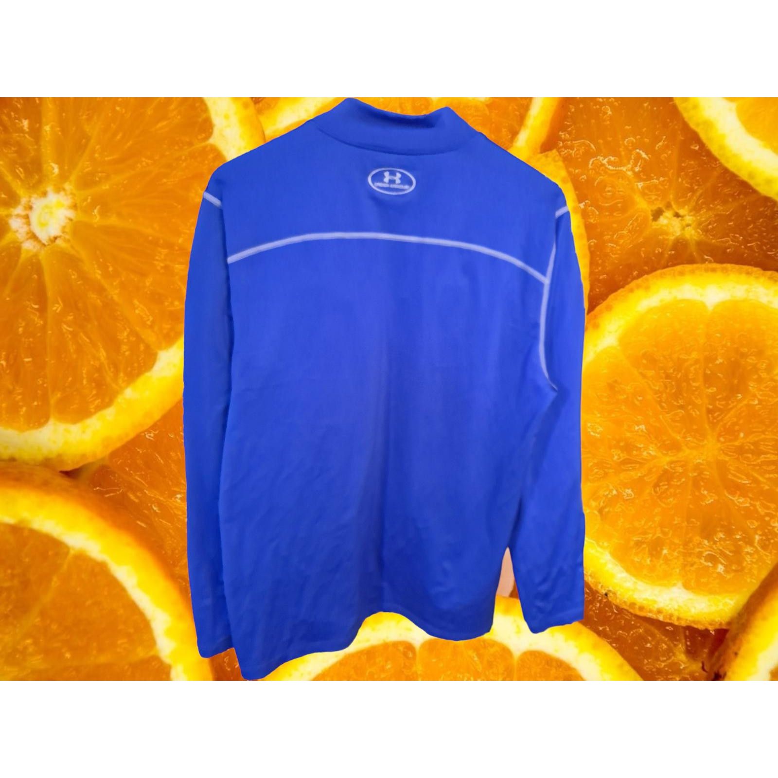 Under Armour Under Armour Coldgear Long Sleeve Blue and White Shirt Size Size US L / EU 52-54 / 3 - 5 Thumbnail