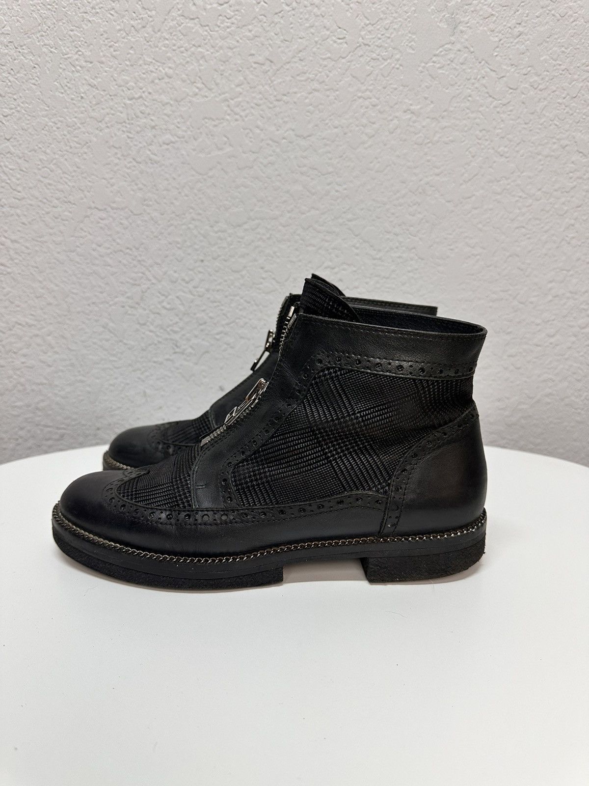 A.S.98 Rare Leather Boots patchwork Guidi avantgarde Japan Rick GOA Size US 8 / IT 38 - 5 Thumbnail