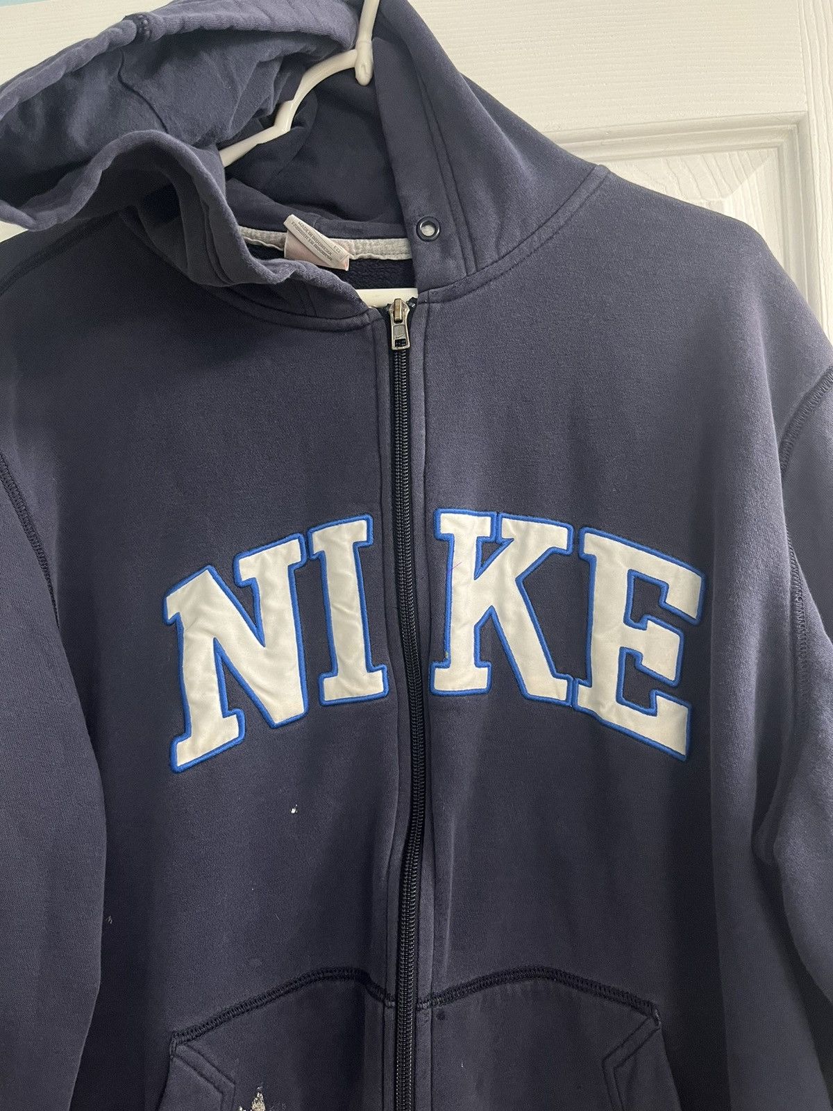 Nike Vintage Nike Zip Up Hoodie Navy Blue Size US XL / EU 56 / 4 - 2 Thumbnail