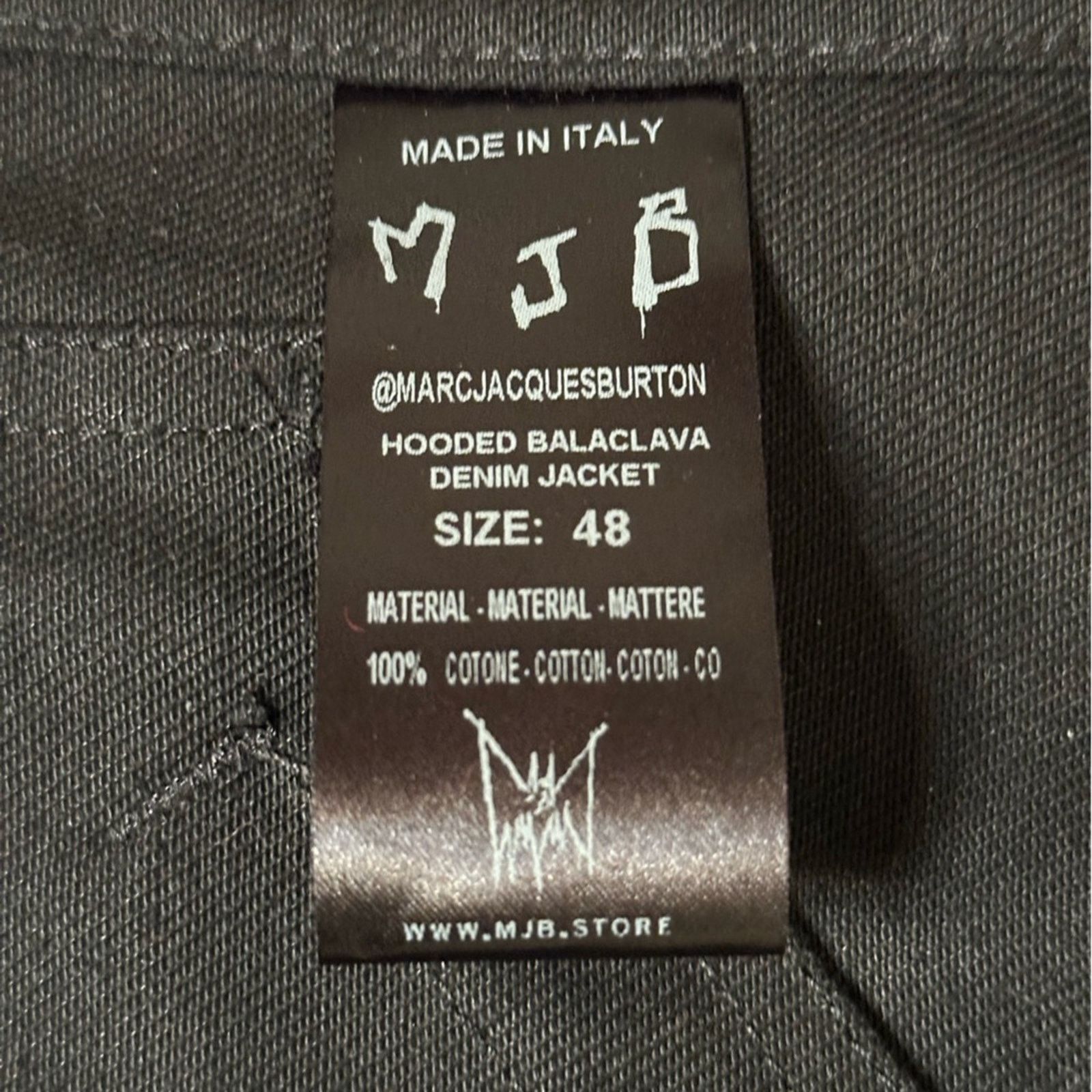Marc Jacques Burton Rare MJB Hooded Balaclava MP Denim Jacket IT 48 Black / Red Size US M / EU 48-50 / 2 - 11 Thumbnail