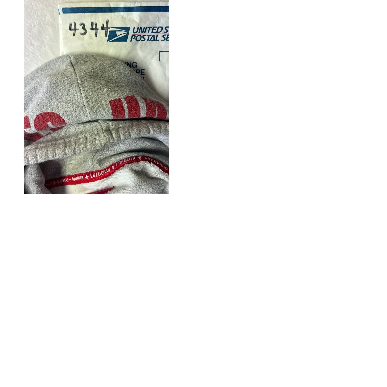 Vintage Lifeguard Hoodie XL Long Sleeve Pullover Gray Unisex Adults XLarge Hooded Sweatshirt Naples Italy Size US XL / EU 56 / 4 - 9 Thumbnail