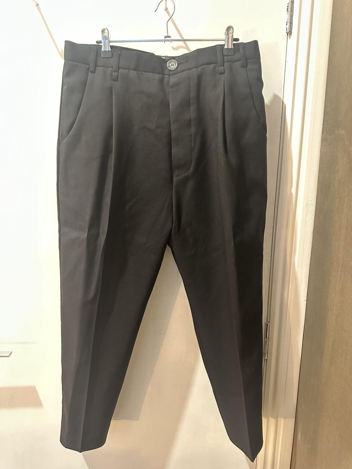Song For The Mute Song for the Mute Black Cropped Wool Trouser Size 48S - 1 Thumbnail