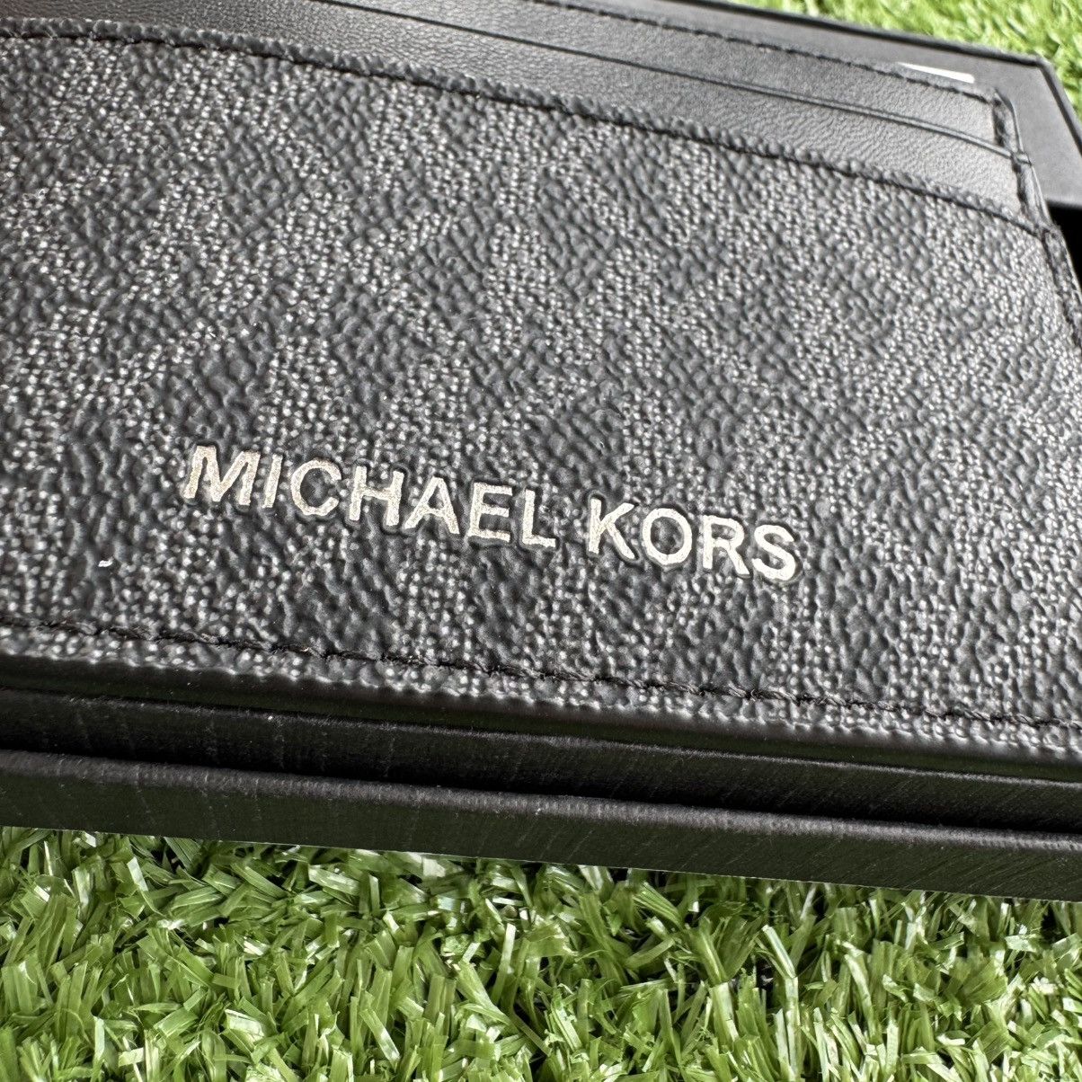 Michael Kors × Vintage Michael Kors Black Monogram Jet Set Leather Card Case Wallet Size ONE SIZE - 3 Thumbnail