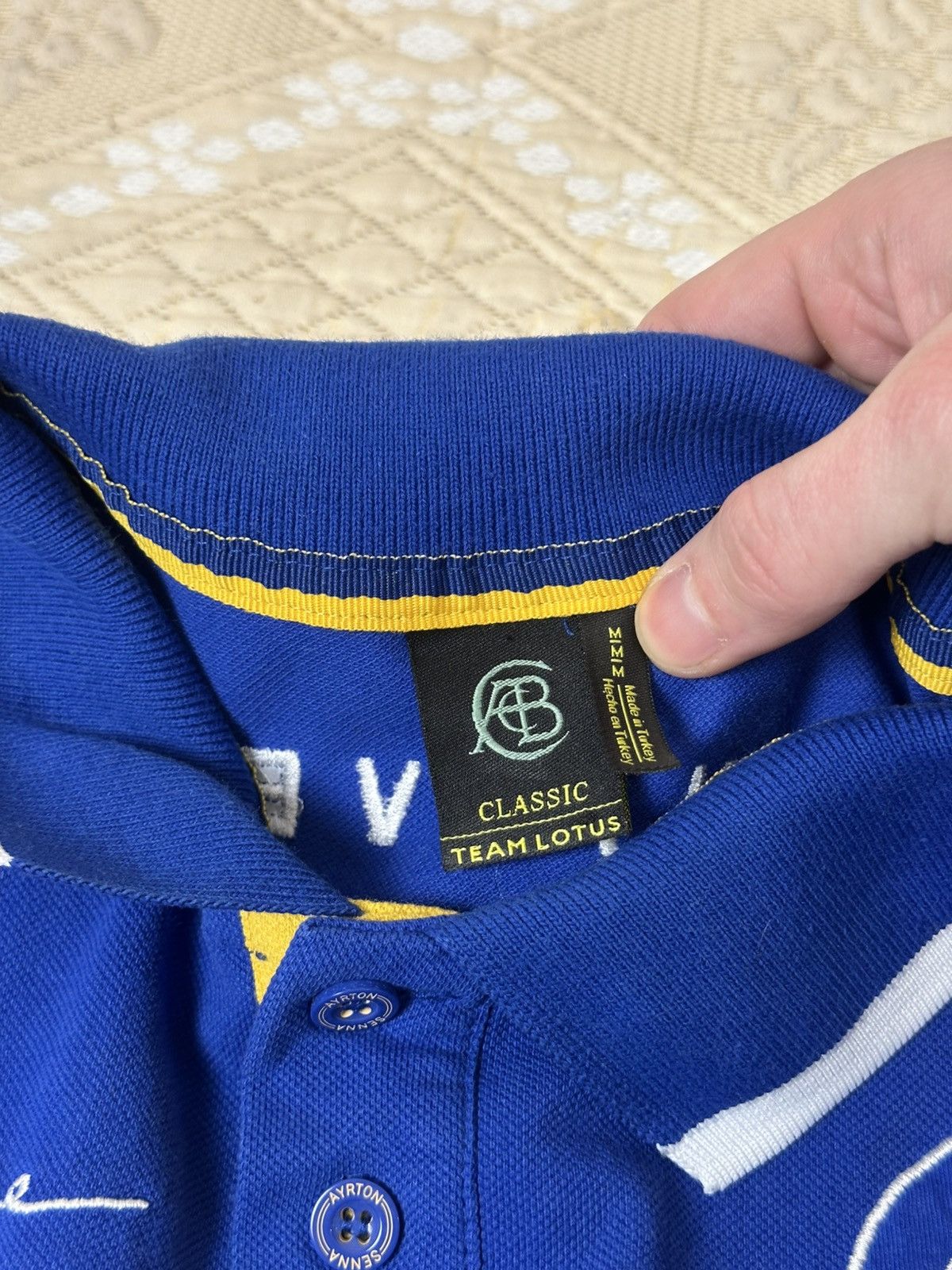 Formula 1 🔥 Ayrton Senna Team Lotus Polo T Shirt Racing Formula BMW Size US M / EU 48-50 / 2 - 4 Thumbnail