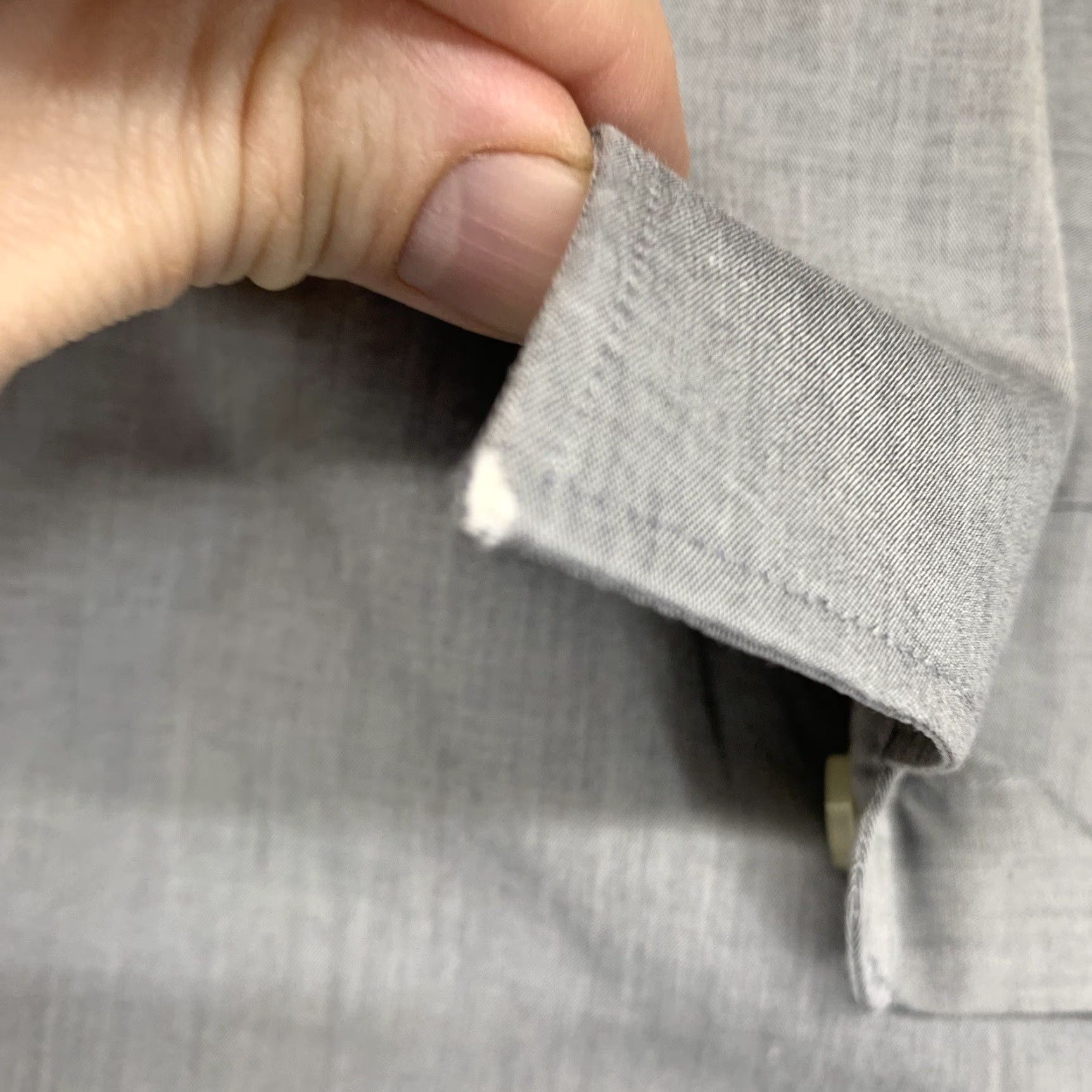 Liz Claiborne Claiborne Men's Slim Fit Button-Up Long Sleeve Shirt, Gray, Size 15.5, Wrinkle-Free Cotton, Business Casual Size US M / EU 48-50 / 2 - 7 Thumbnail
