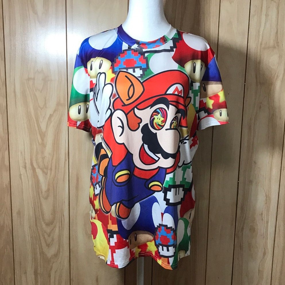 Other Super Mario Bros Collage Crew Neck Short Sleeve T-Shirt L Size US L / EU 52-54 / 3 - 1 Thumbnail