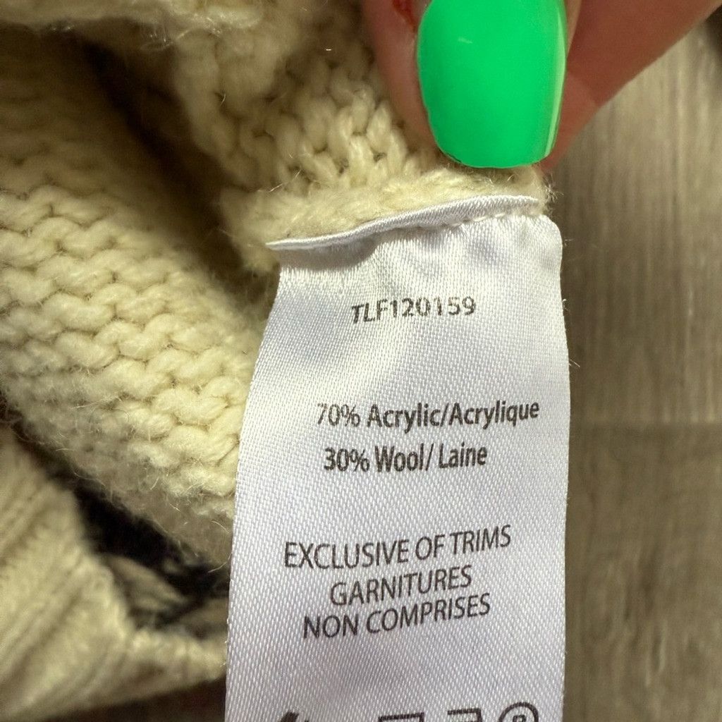 The Unbranded Brand Triple Five Soul Cream and Black Cowl Neck Zip Up Sweater Size M / US 6-8 / IT 42-44 - 7 Thumbnail