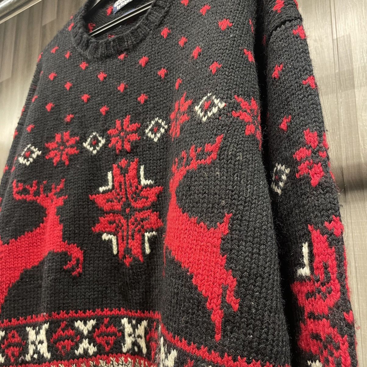 Ralph Lauren Vintage Polo Ralph Lauren Hand Knit Wool Reindeer Sweater Size US XL / EU 56 / 4 - 7 Thumbnail
