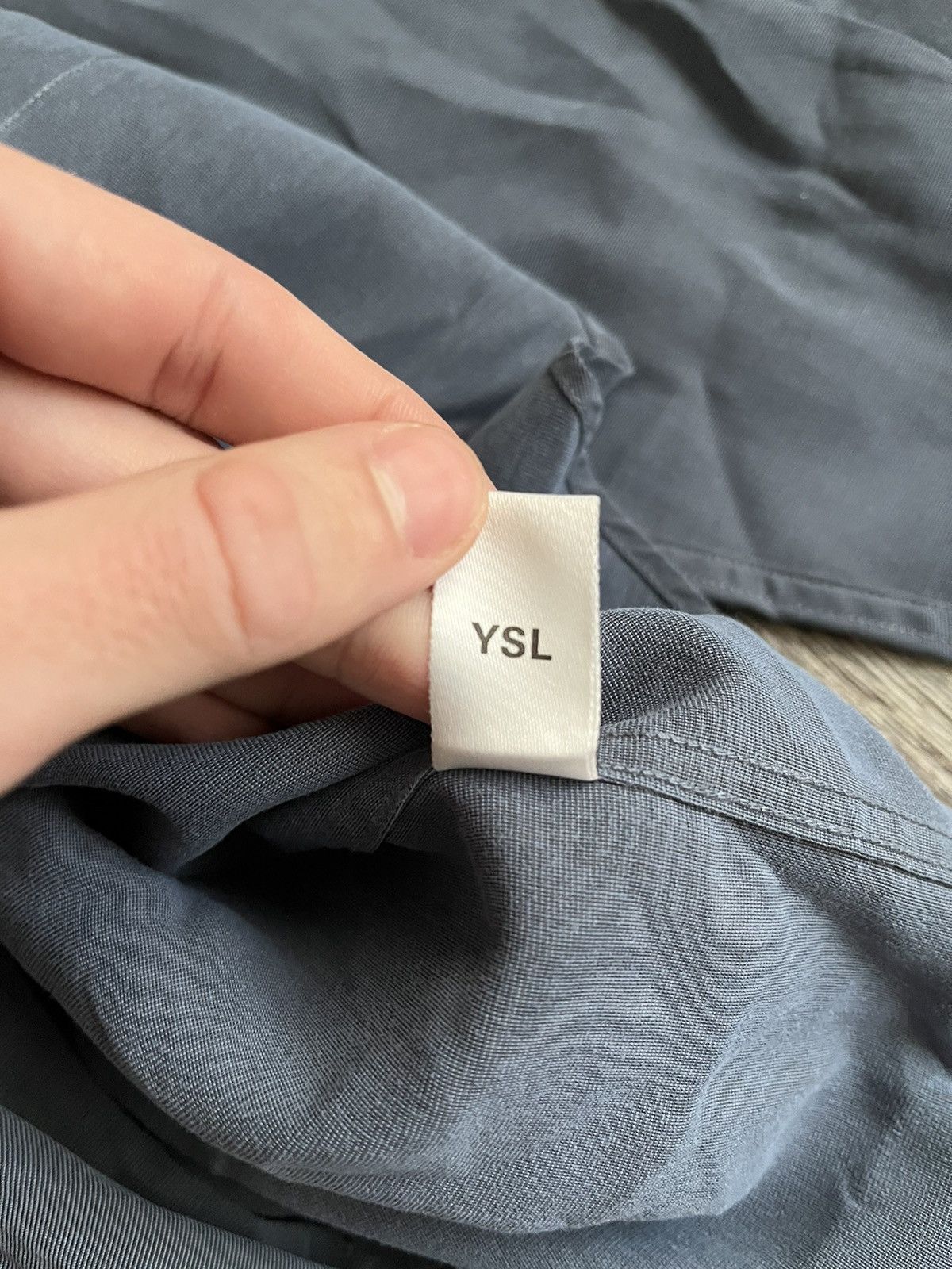 Designer × Yves Saint Laurent YVES SAINT LAURENT Vintage YSL Logo Shirt Button Ups Size US M / EU 48-50 / 2 - 8 Thumbnail