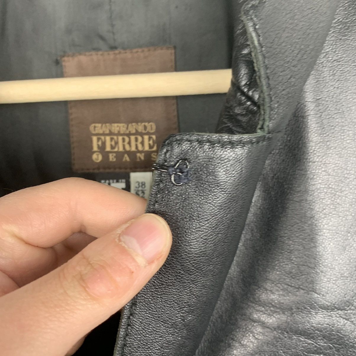 Gianfranco Ferre Vintage Gianfranco Ferre Black Leather Jacket Y2K Size 52 Size US L / EU 52-54 / 3 - 22 Thumbnail