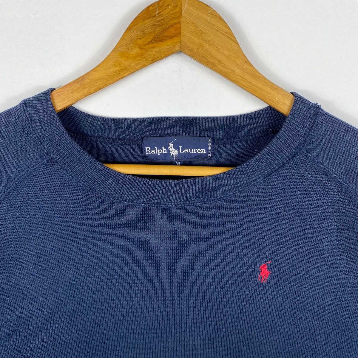 Ralph Lauren × Vintage Vintage 90's RALPH LAUREN Small Embroidery Pony Crewneck Size US M / EU 48-50 / 2 - 2 Thumbnail