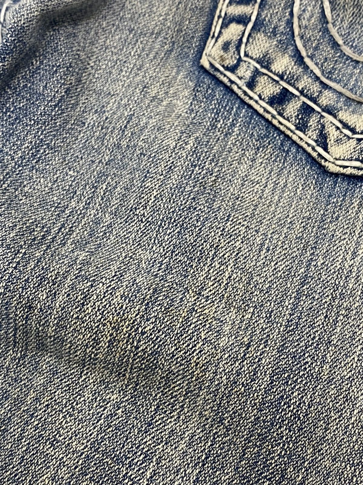 Hysteric Glamour Flare True Religion Japan Light Blue Distressed Denim Size US 31 - 17 Thumbnail