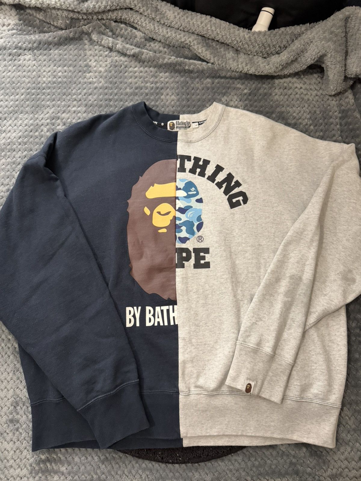 Bape Bape College By Bathing Ape Crewneck Loose Fit. Size Large Size US L / EU 52-54 / 3 - 1 Thumbnail