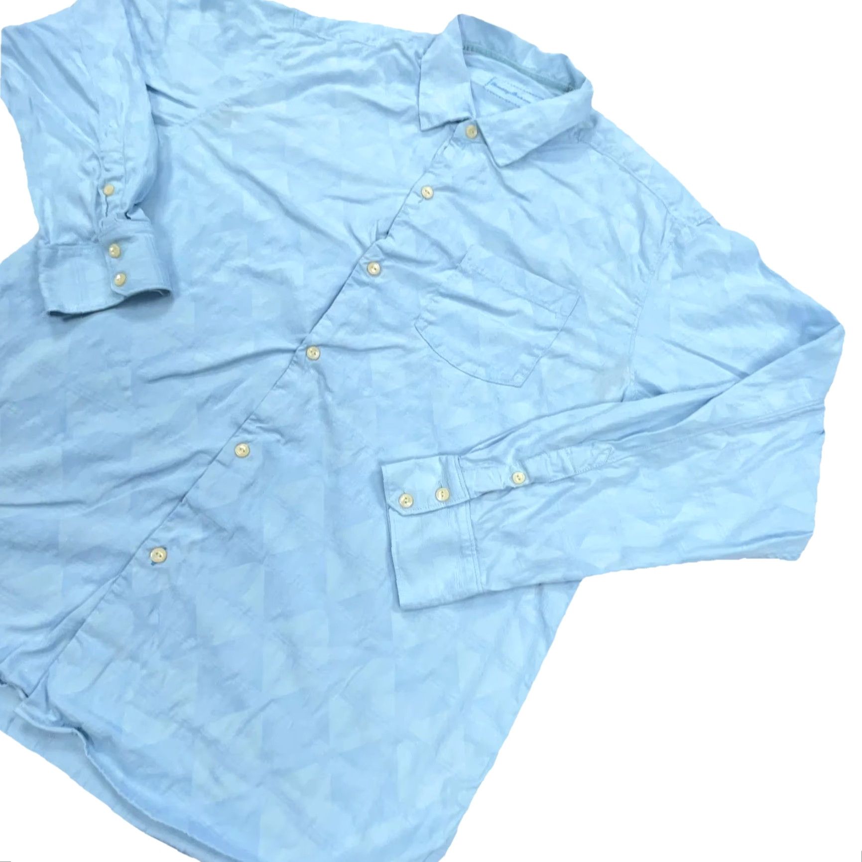 Tommy Bahama VINTAGE Tommy Bahama Shirt Men XL Blue Button Up Silk Hawaiian Camp Hula Pocket Size US XL / EU 56 / 4 - 2 Thumbnail
