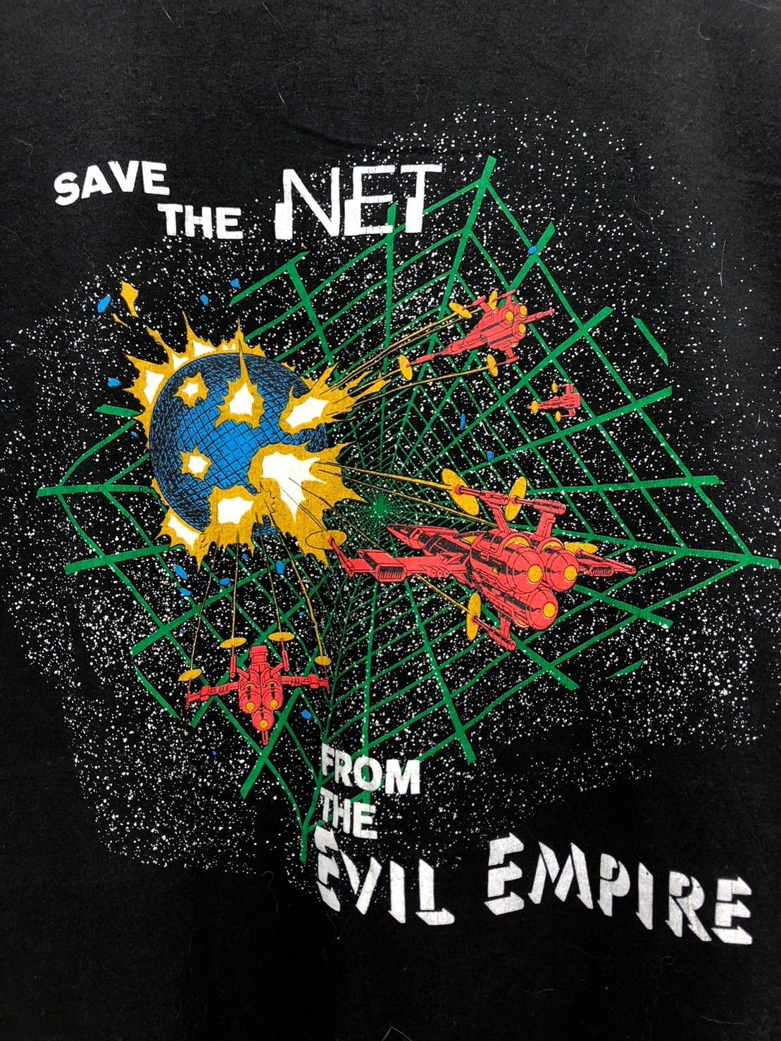 Vintage Vintage 90's Save The NET From The Evil Empire shirt wts01 Size US XL / EU 56 / 4 - 5 Thumbnail