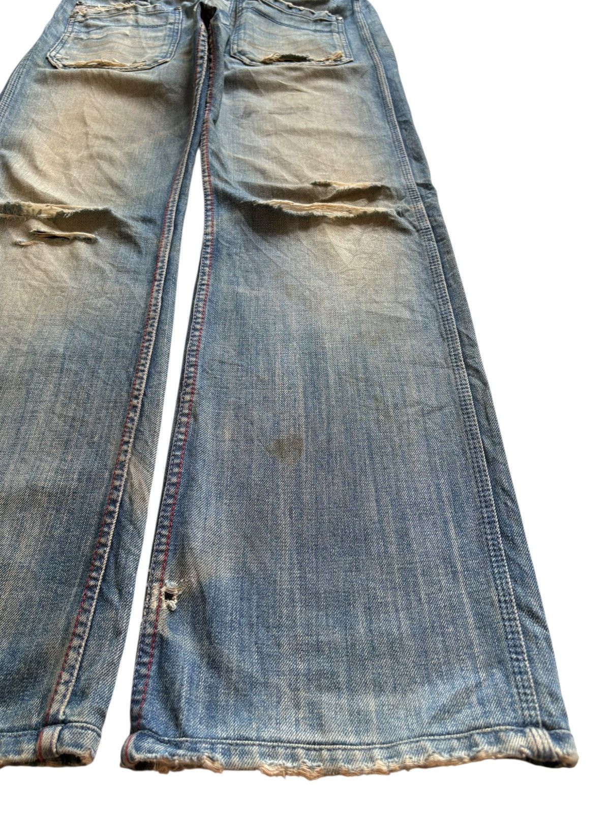 Diesel Vintage Diesel Mud Wash Distressed Loose Baggy Jeans Size US 31 - 7 Thumbnail
