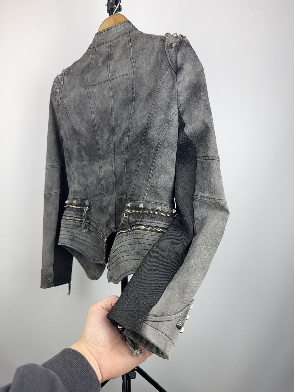 Japanese Brand Goth Studded Biker Moto Punk Rock Jacket Distressed Punk Y2K Size S / US 4 / IT 40 - 17 Thumbnail