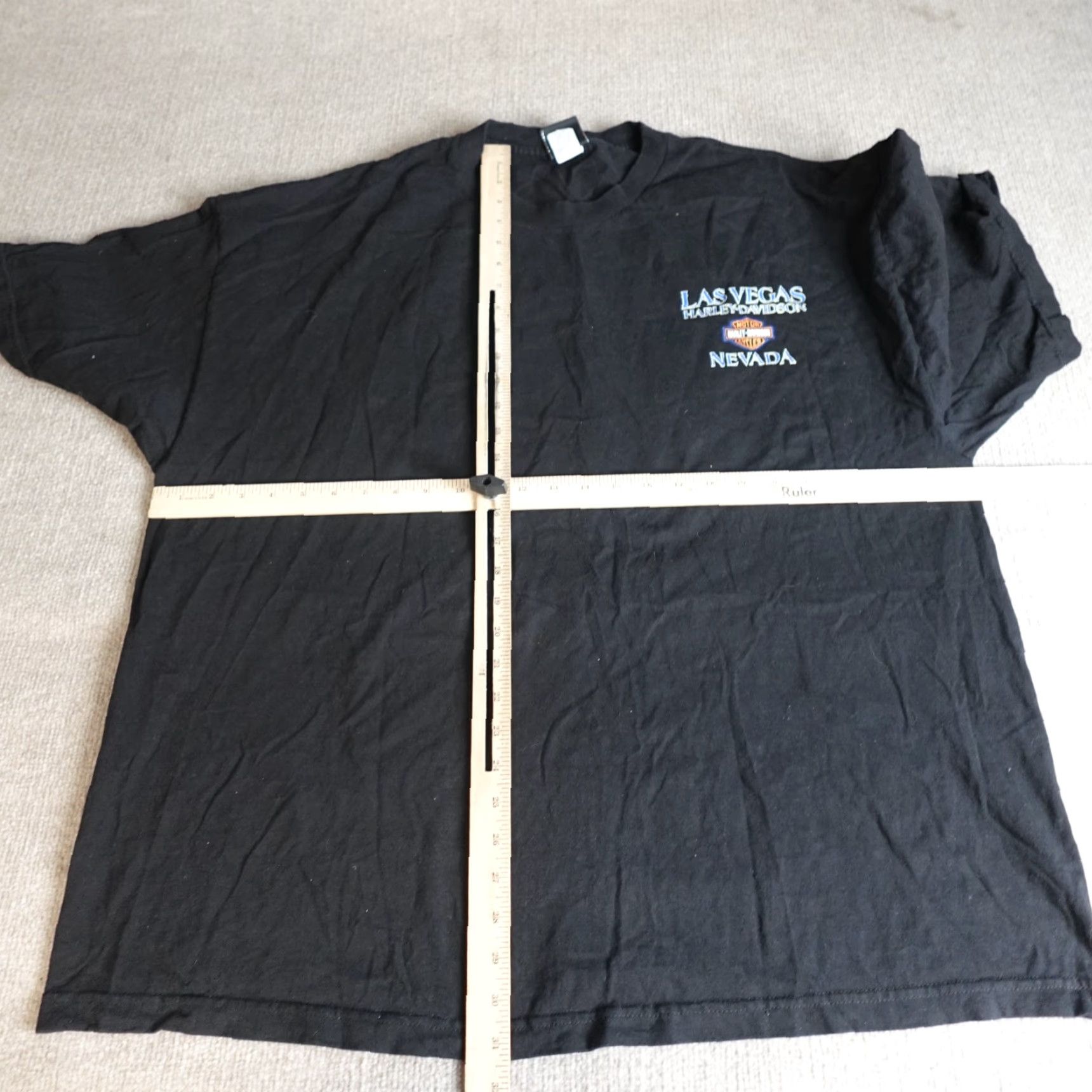 Harley Davidson VINTAGE Harley-Davidson Shirt Big & Tall 2X Black Double-Sided Crew Neck Short Sleeve Mens Motorcycle Biker Las Vegas Nevada Size US XXL / EU 58 / 5 - 7 Thumbnail