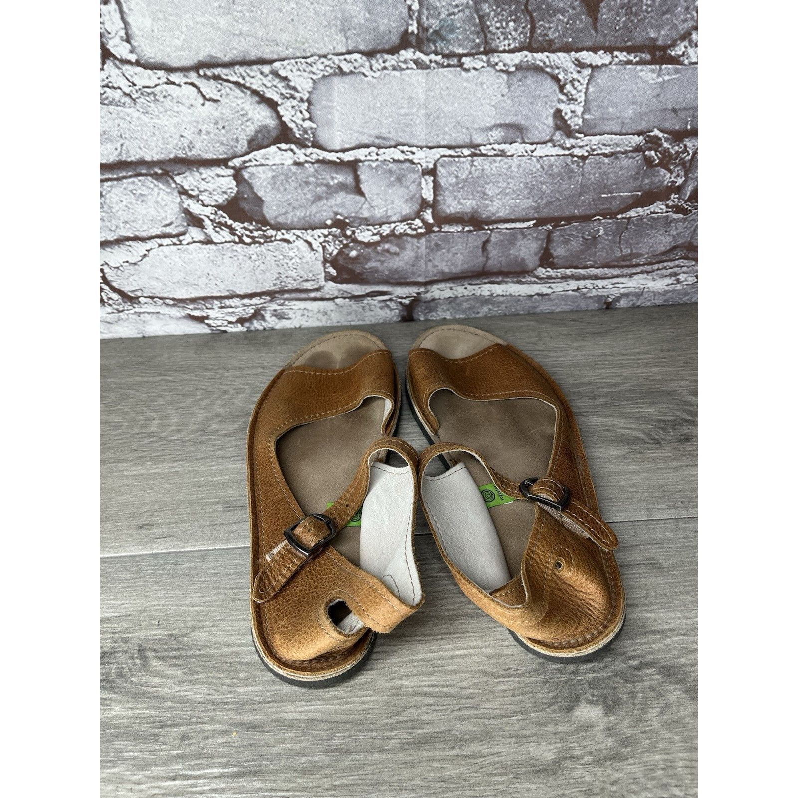 Soulstar Softstar Barefoot Minimalist Brown Leather Ankle Strap Vibra Size US 5 / IT 35 - 5 Thumbnail