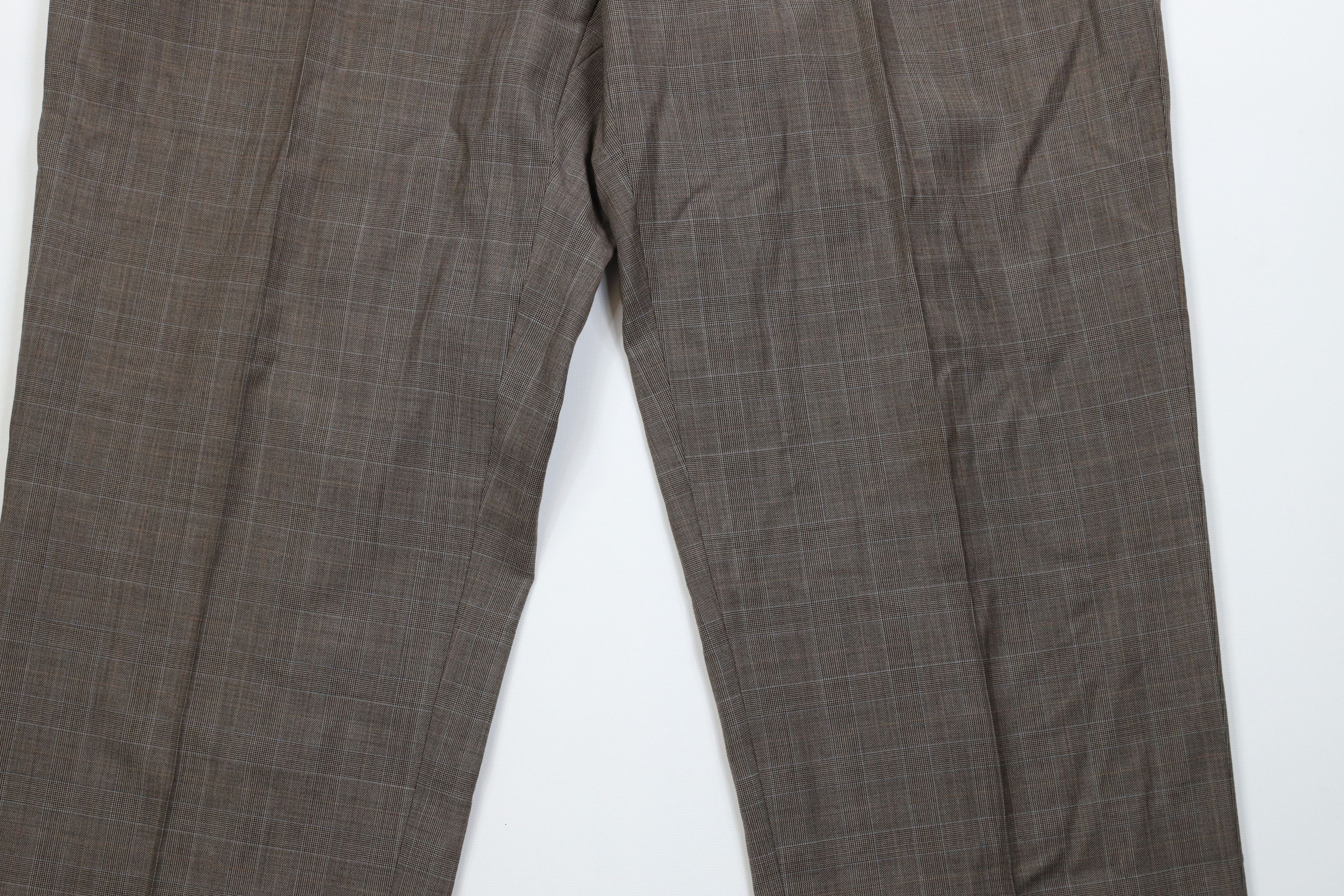 Vintage Vintage 90s Y2K Streetwear Knit Wide Leg Chino Pants Plaid Size US 36 / EU 52 - 4 Thumbnail