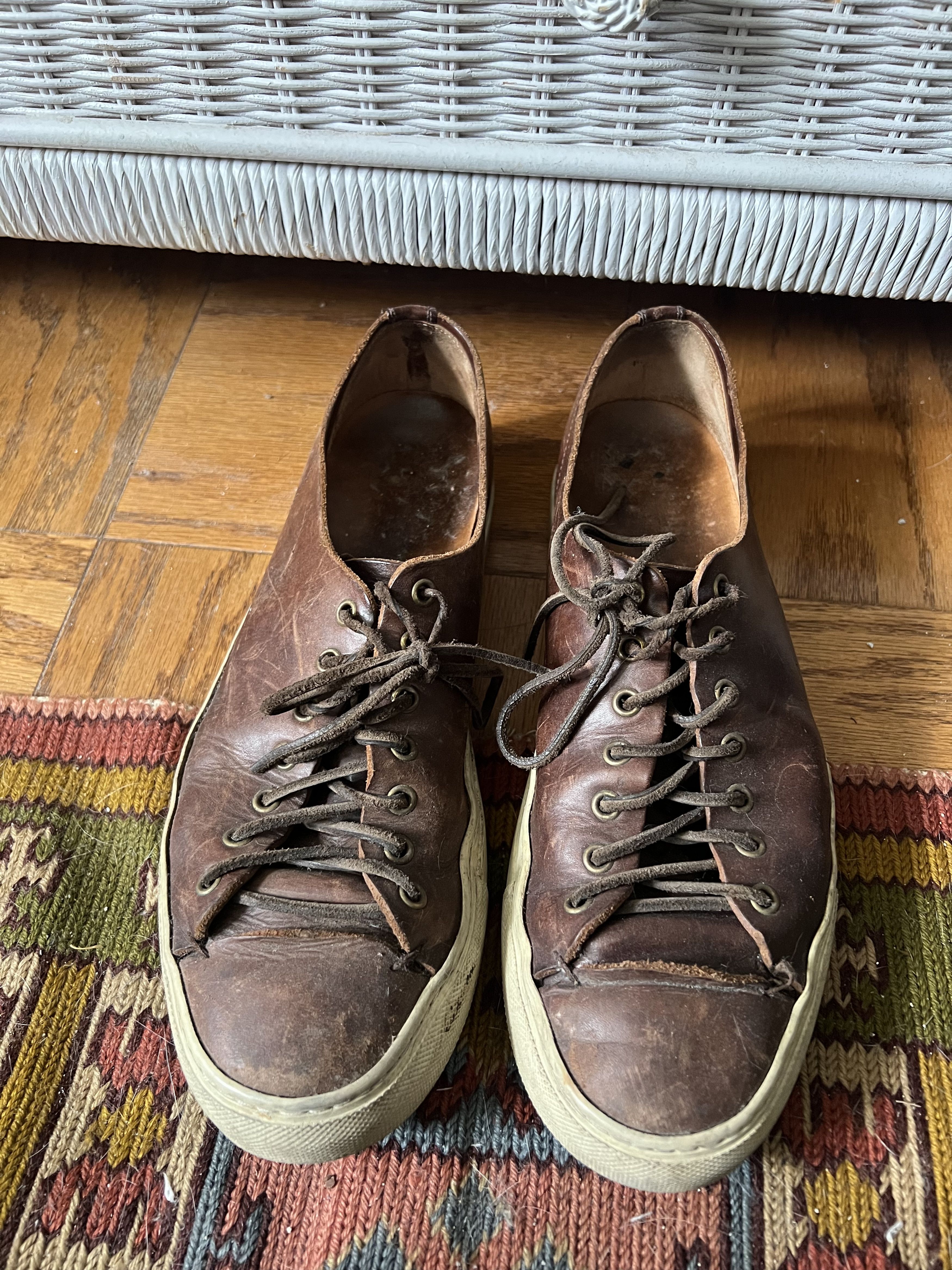 image of Buttero Tanino Brown Leather Sneaker, Men's (Size 9)