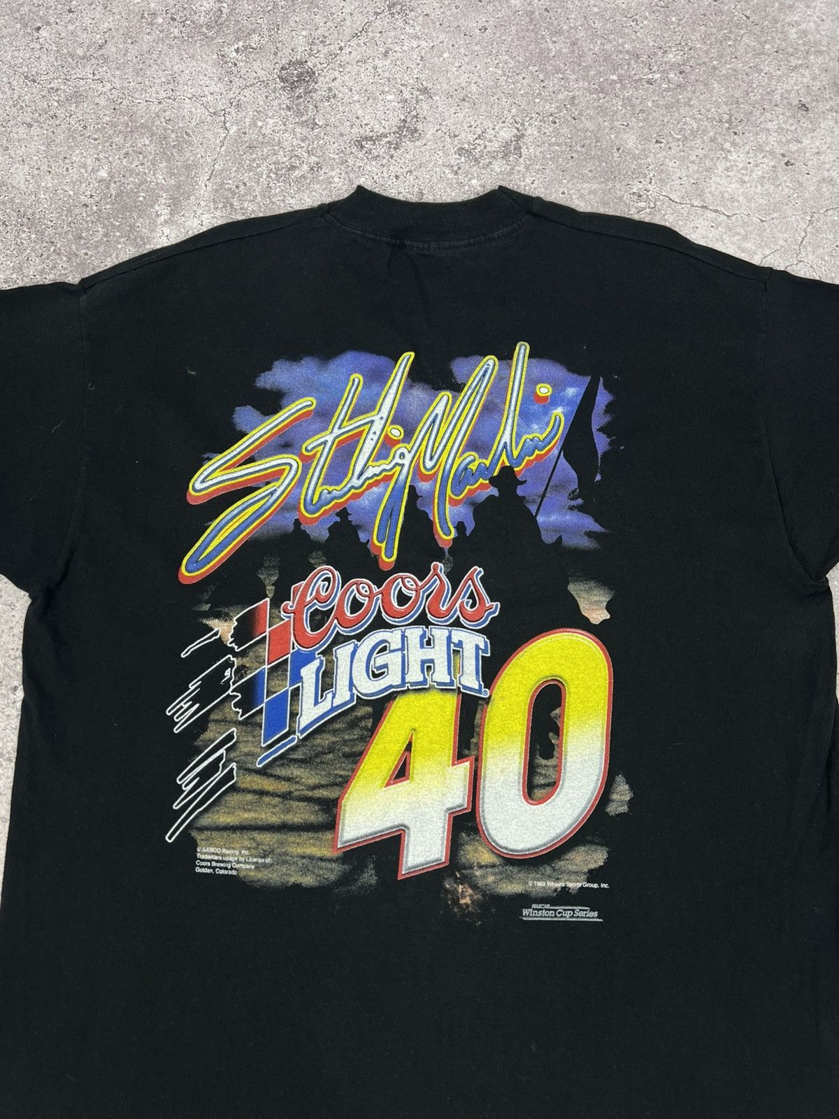 Fruit Of The Loom Vintage 1998 NASCAR Sterling Marlin T-shirt 90s Tee Size US XL / EU 56 / 4 - 21 Thumbnail