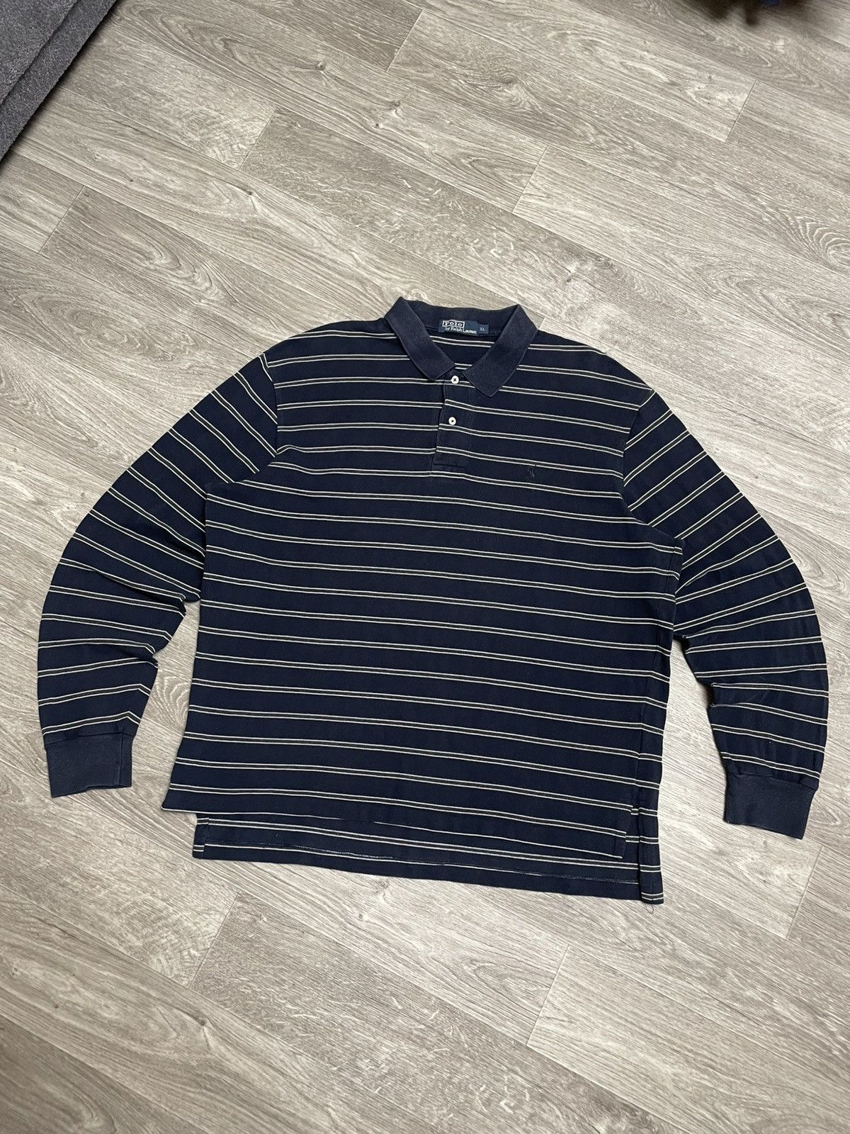 Polo Ralph Lauren Vintage Polo Ralph Lauren Striped Polo Long Sleeve Shirt Y2K Size US XL / EU 56 / 4 - 1 Thumbnail