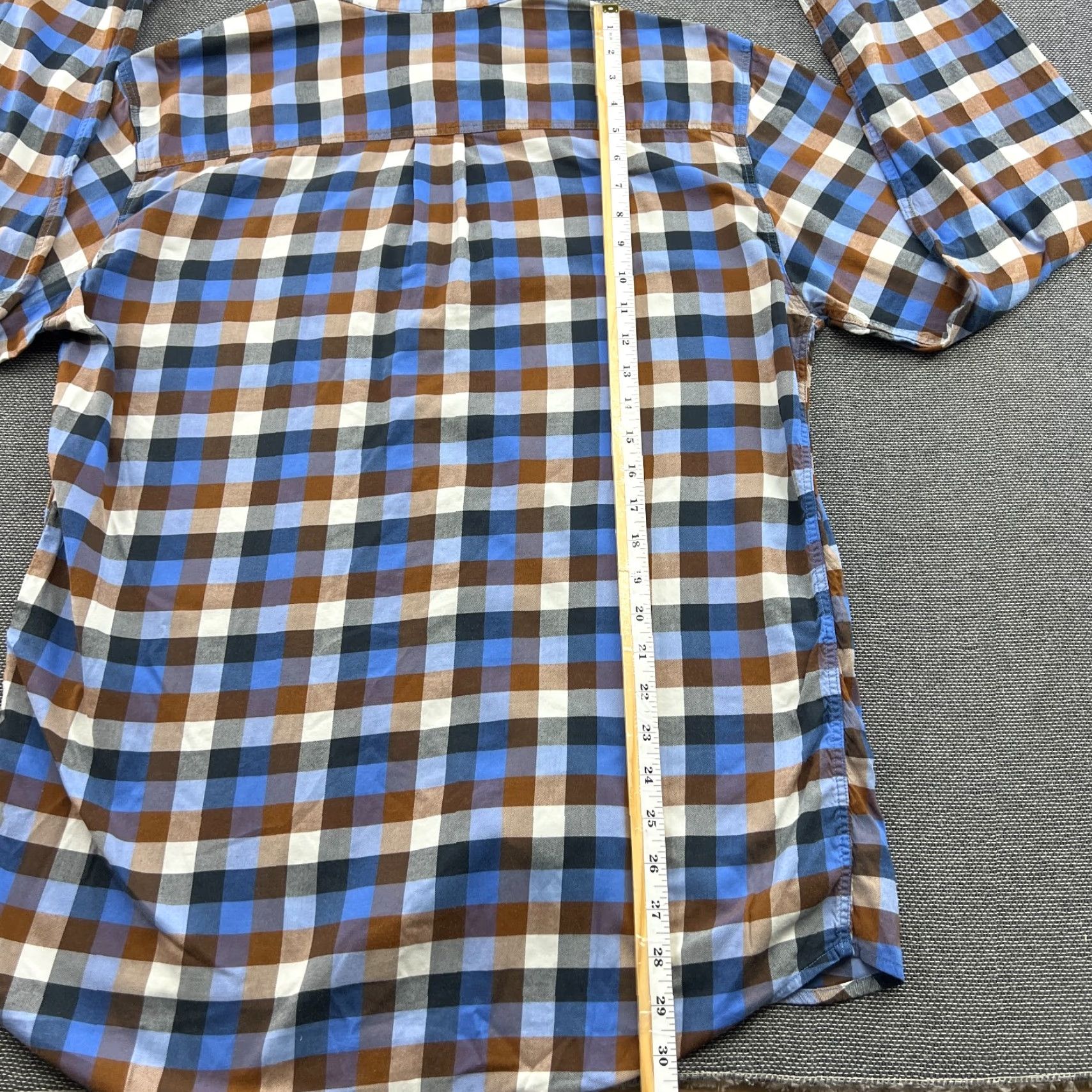 Vintage Fjallraven Pilosa Mens Button Up Shirt Sz Medium Long Sleeve Plaid Blue Brown Shirt Mens Button-Up Shirt Casual Cotton Canvas Pocketed Slim Size US M / EU 48-50 / 2 - 6 Thumbnail