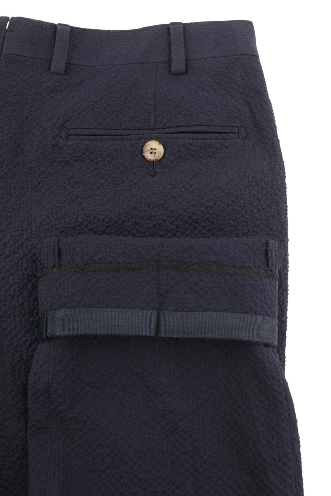 Suitsupply SLIM UK36R Dark Blue Seersucker Zip Trousers 86722 Size 36R - 5 Thumbnail
