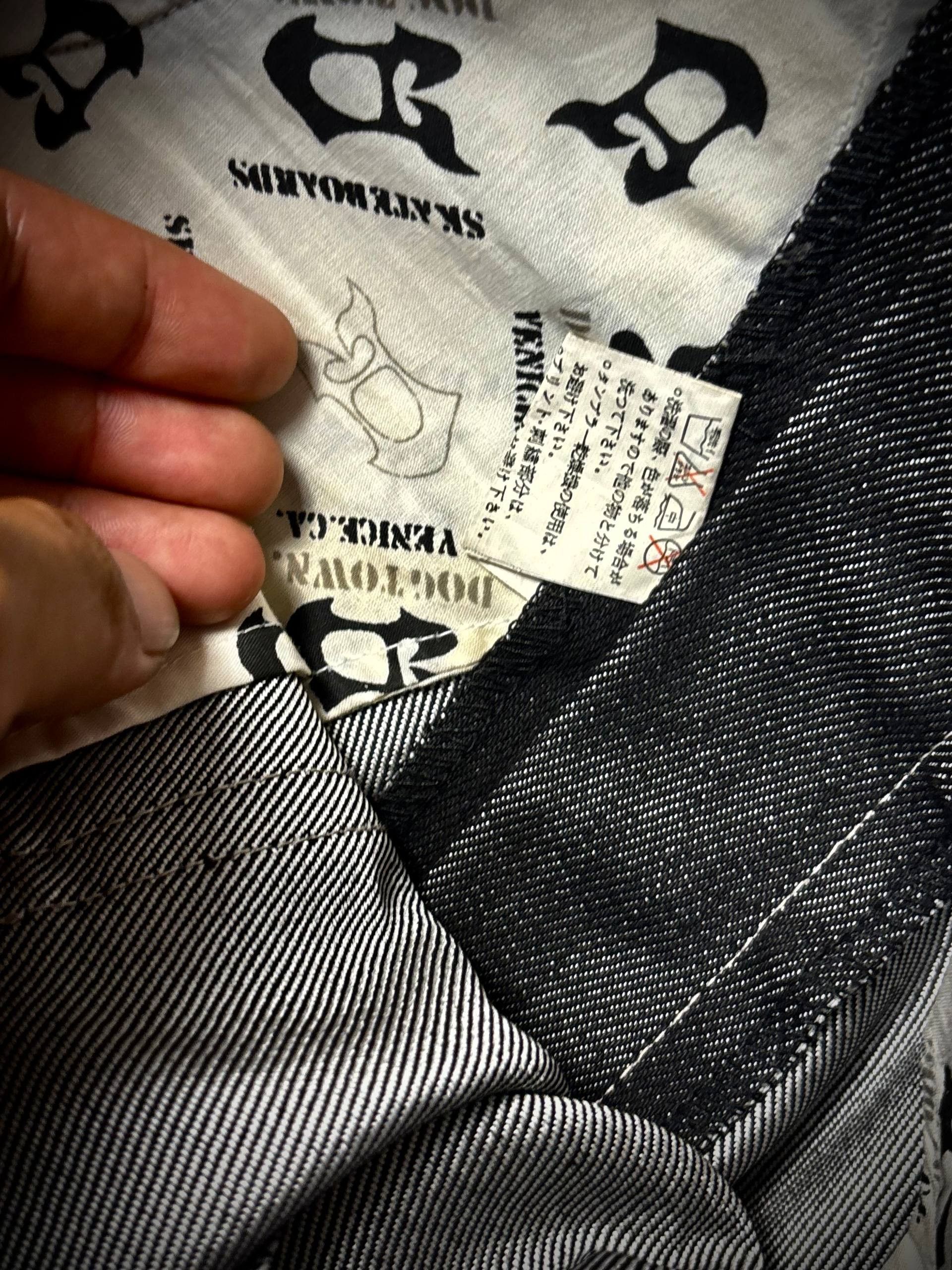JNCO Vintage 00s Big Skull Logo Dogtown Black Raw Denim Pants Size US 36 / EU 52 - 6 Thumbnail