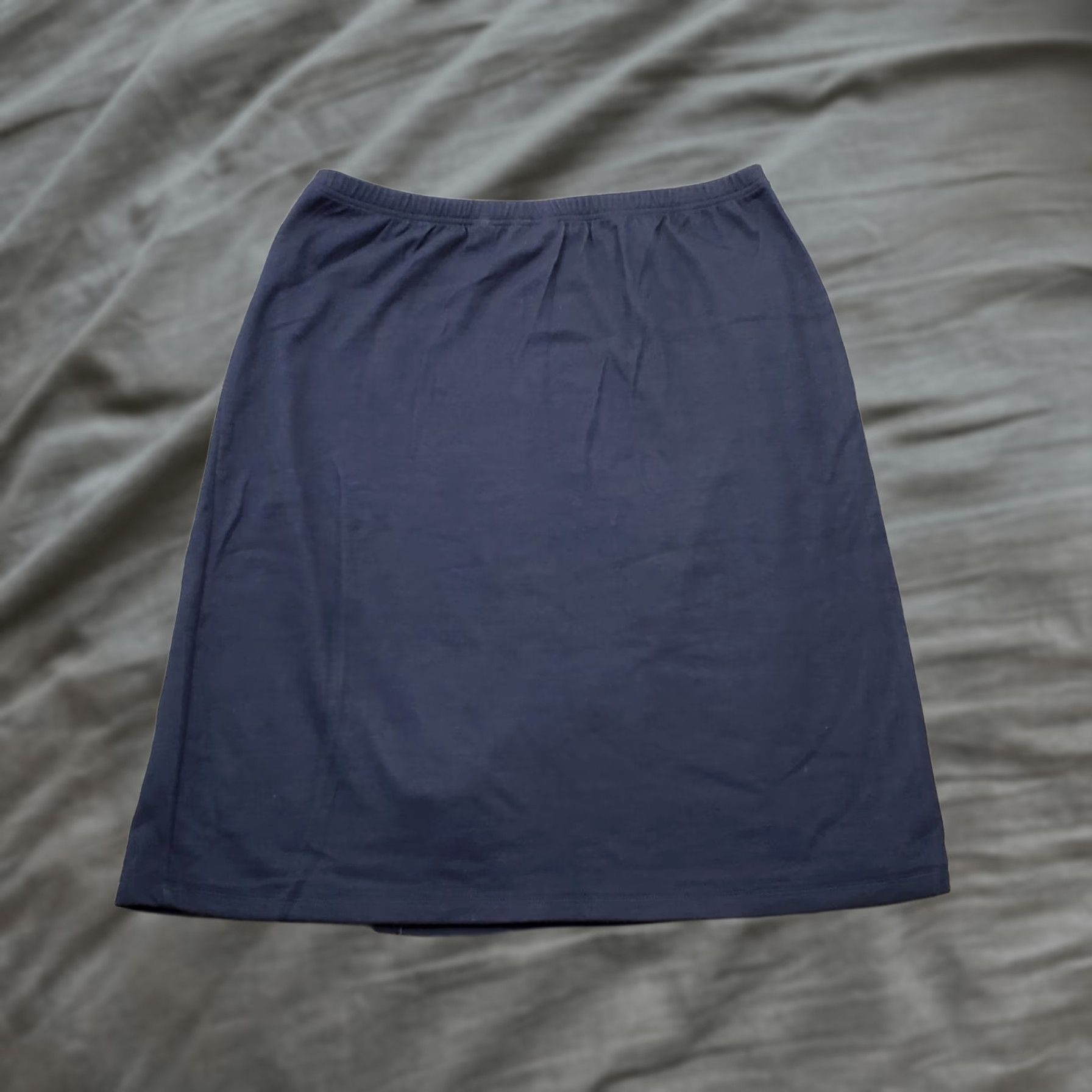 Vintage Russ Wrap Skirts Women XL Blue Short Length Buckle Adjustable Elastic Waist - Cotton, Casual, Outdoor, 90s? Size 40" / US 18 - 1 Thumbnail