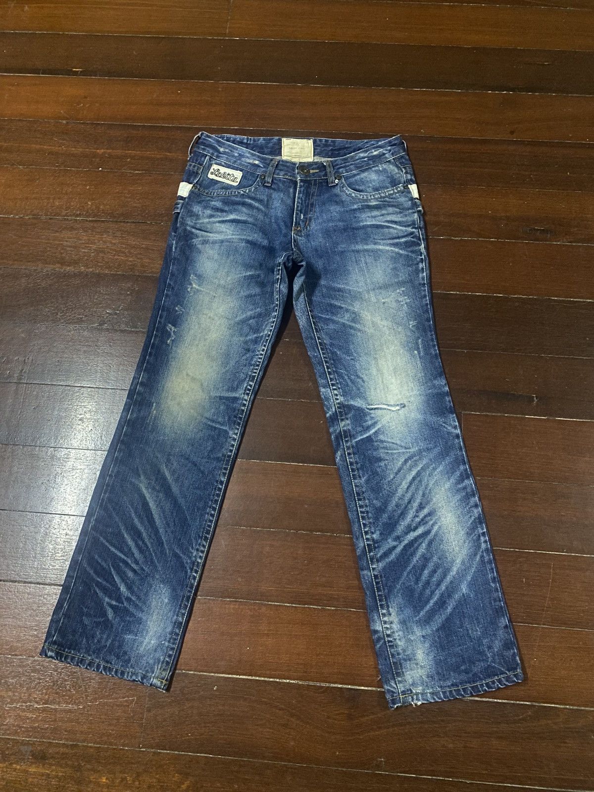 If Six Was Nine Rare LOLITA BY CONCEPT CLUB BY EXOTIC DENIM BUCKLE PANTS Size US 35 - 12 Thumbnail