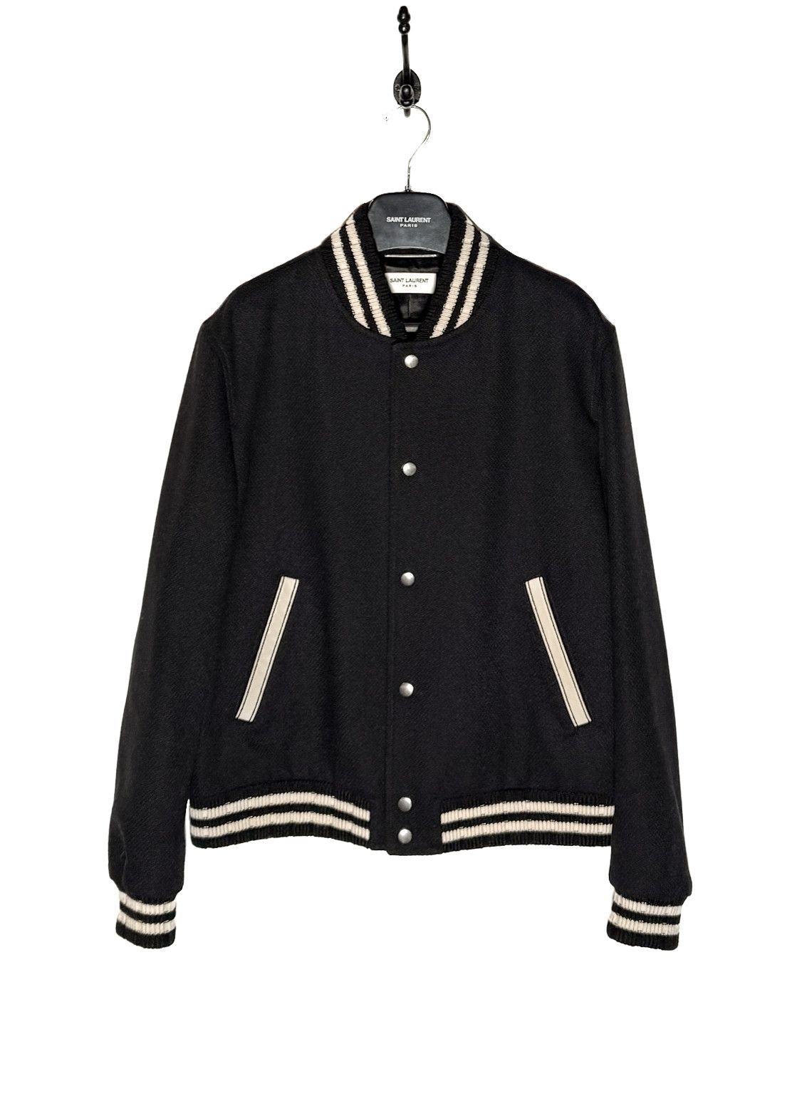 Saint Laurent Paris Saint Laurent Signature Logo Back Teddy Bomber Jacket Size US L / EU 52-54 / 3 - 2 Thumbnail