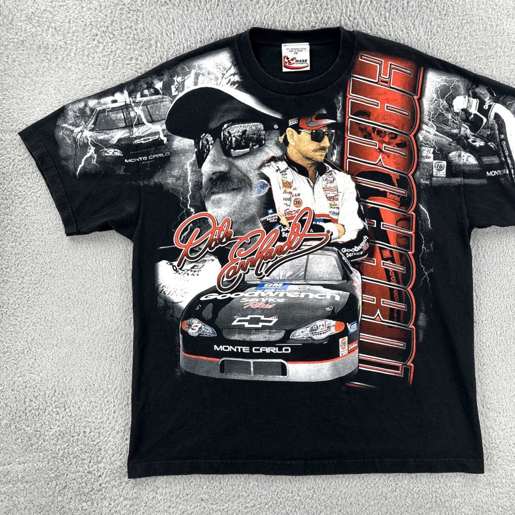 Chase Authentics VINTAGE Chase Authentics Mens XXL Black Shirt Dale Earnhardt 3 AOP Graphic Print Tee Size US XXL / EU 58 / 5 - 3 Thumbnail