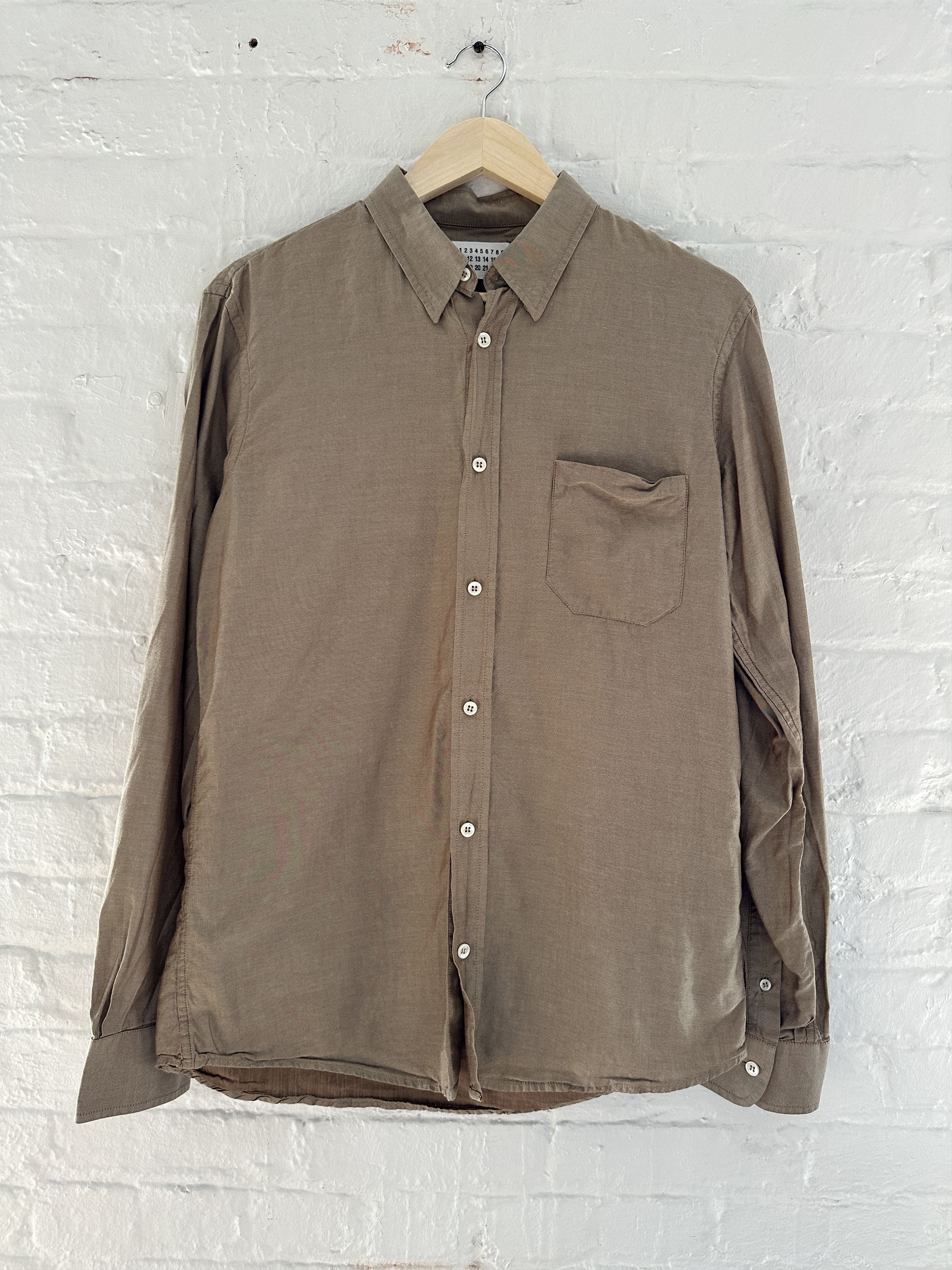 Maison Margiela Dark Green Button Up Shirt | Grailed