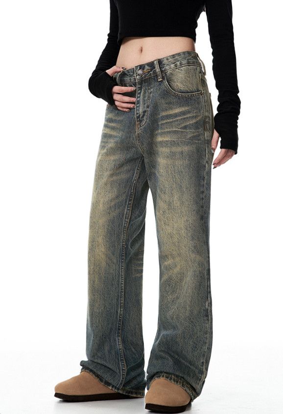 Jean American retro straight loose casual slim bootcut jeans Size US 32 / EU 48 - 3 Thumbnail
