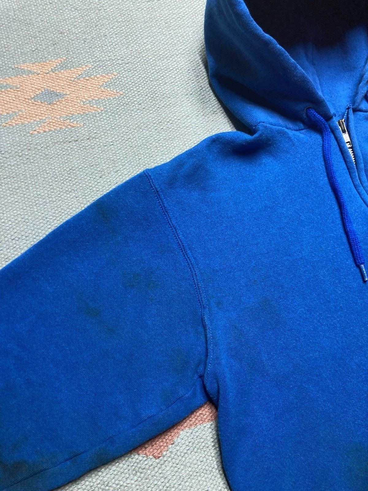 Vintage Vtg 80s hoodie sweatshirt full zip Hanes blank grunge small Size US S / EU 44-46 / 1 - 5 Thumbnail