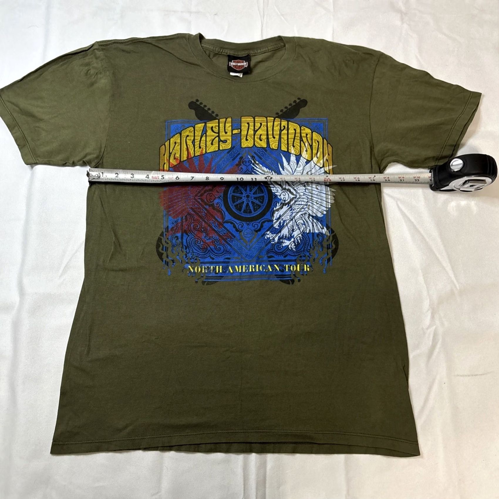 Harley Davidson VINTAGE Harley-Davidson North American Tour Cincinnati Ohio Size L Green T Shirt Size US L / EU 52-54 / 3 - 4 Thumbnail